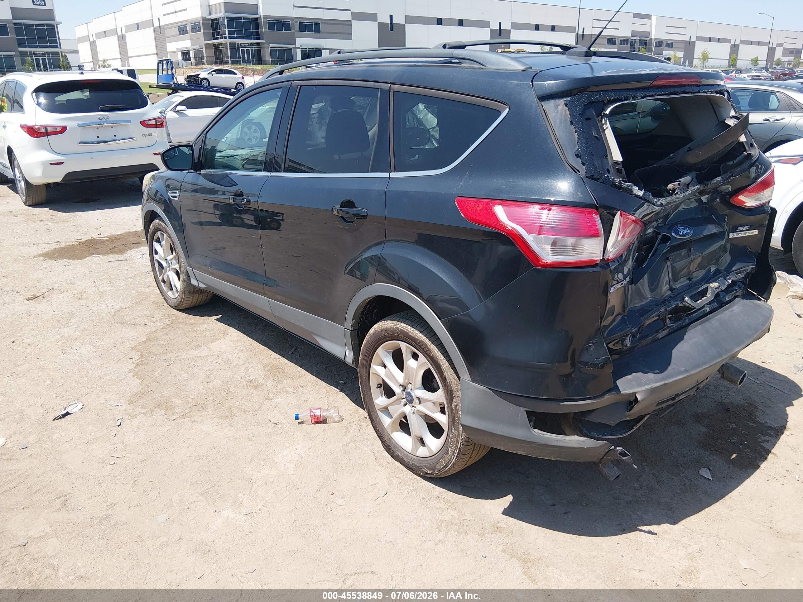 2013 Ford Escape Se Black vin: 1FMCU0GX8DUC59334