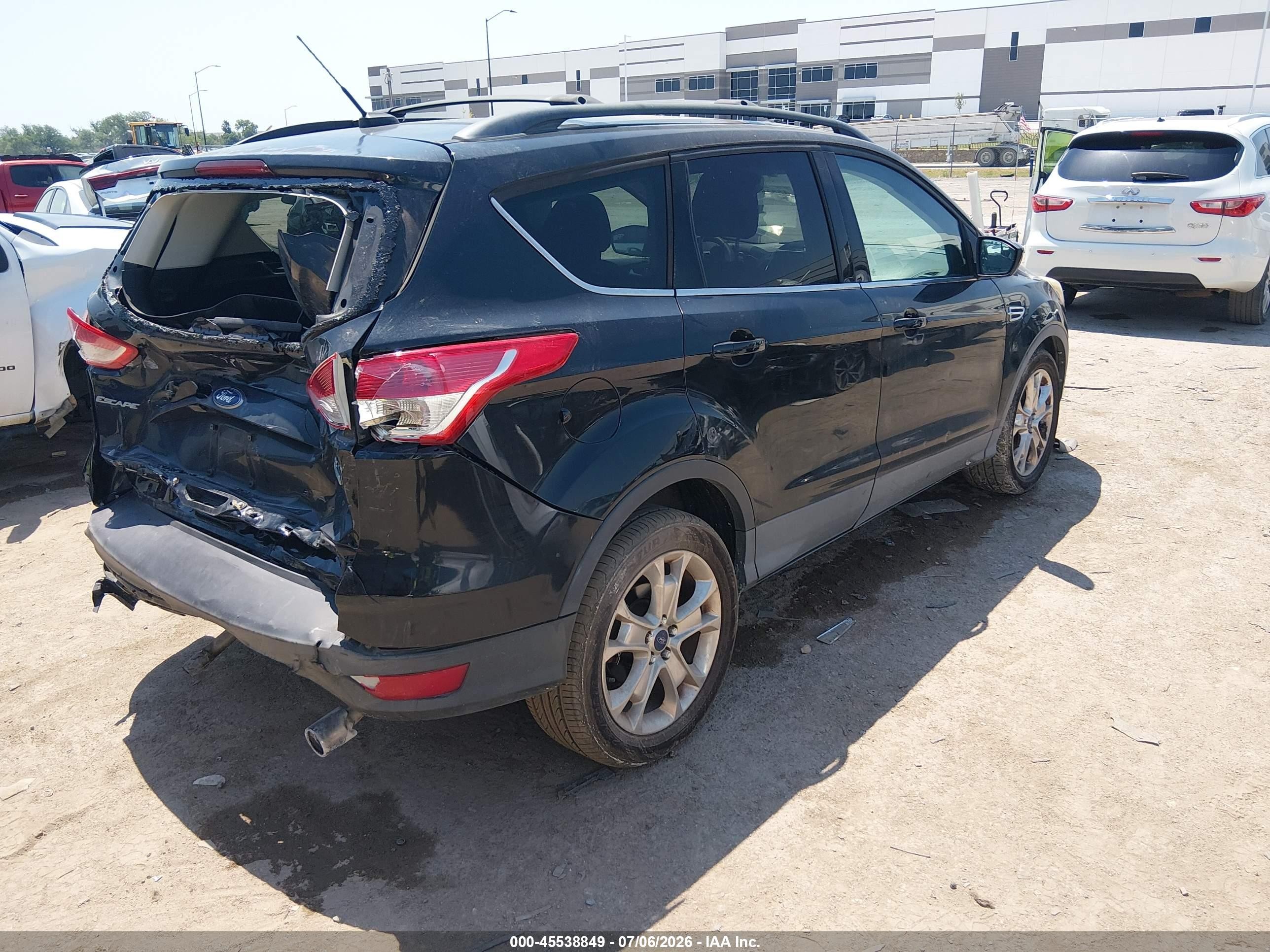 2013 Ford Escape Se Black vin: 1FMCU0GX8DUC59334