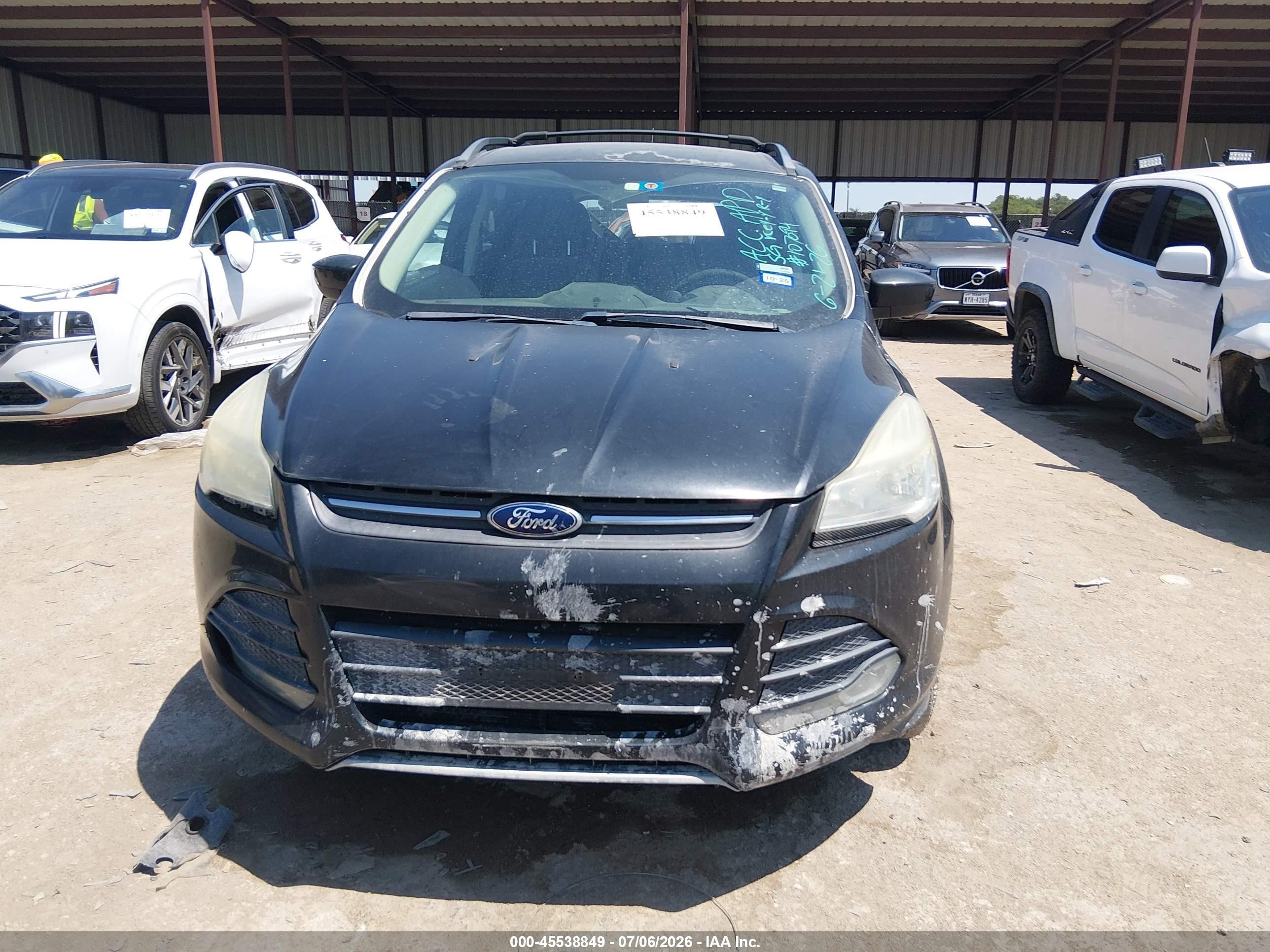 2013 Ford Escape Se Black vin: 1FMCU0GX8DUC59334