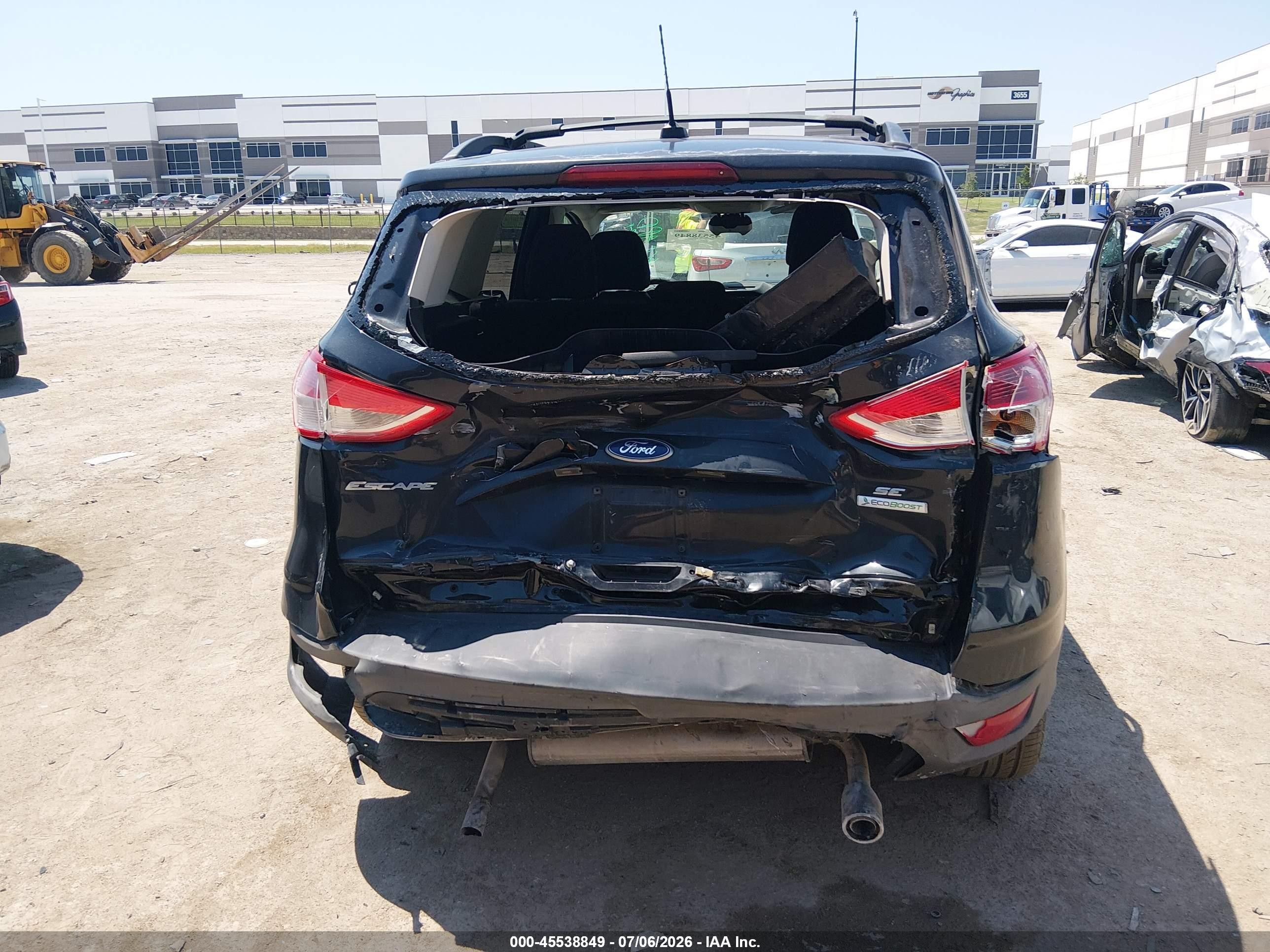 2013 Ford Escape Se Black vin: 1FMCU0GX8DUC59334