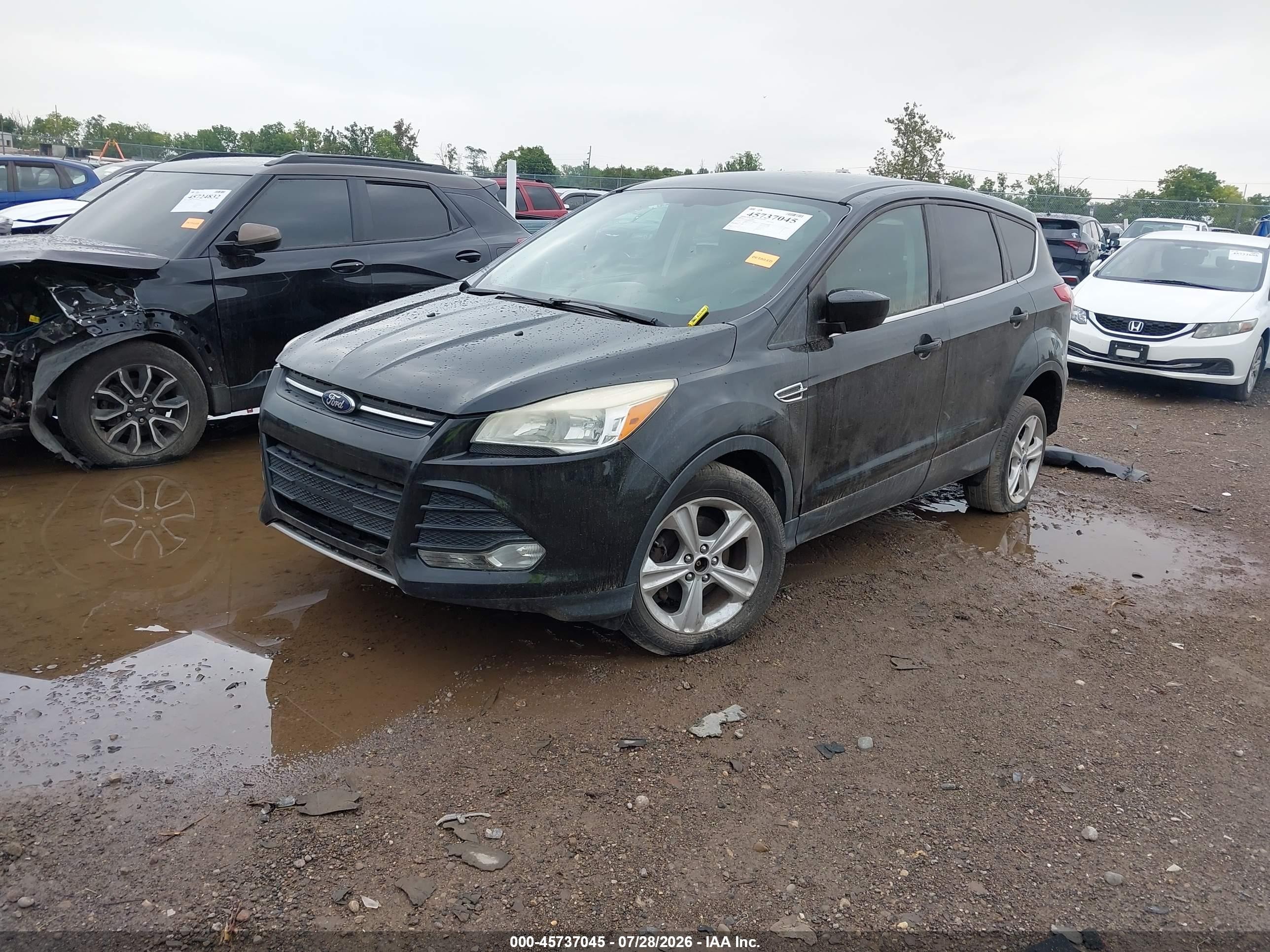 2013 Ford Escape Se Black vin: 1FMCU0GX8DUC84282