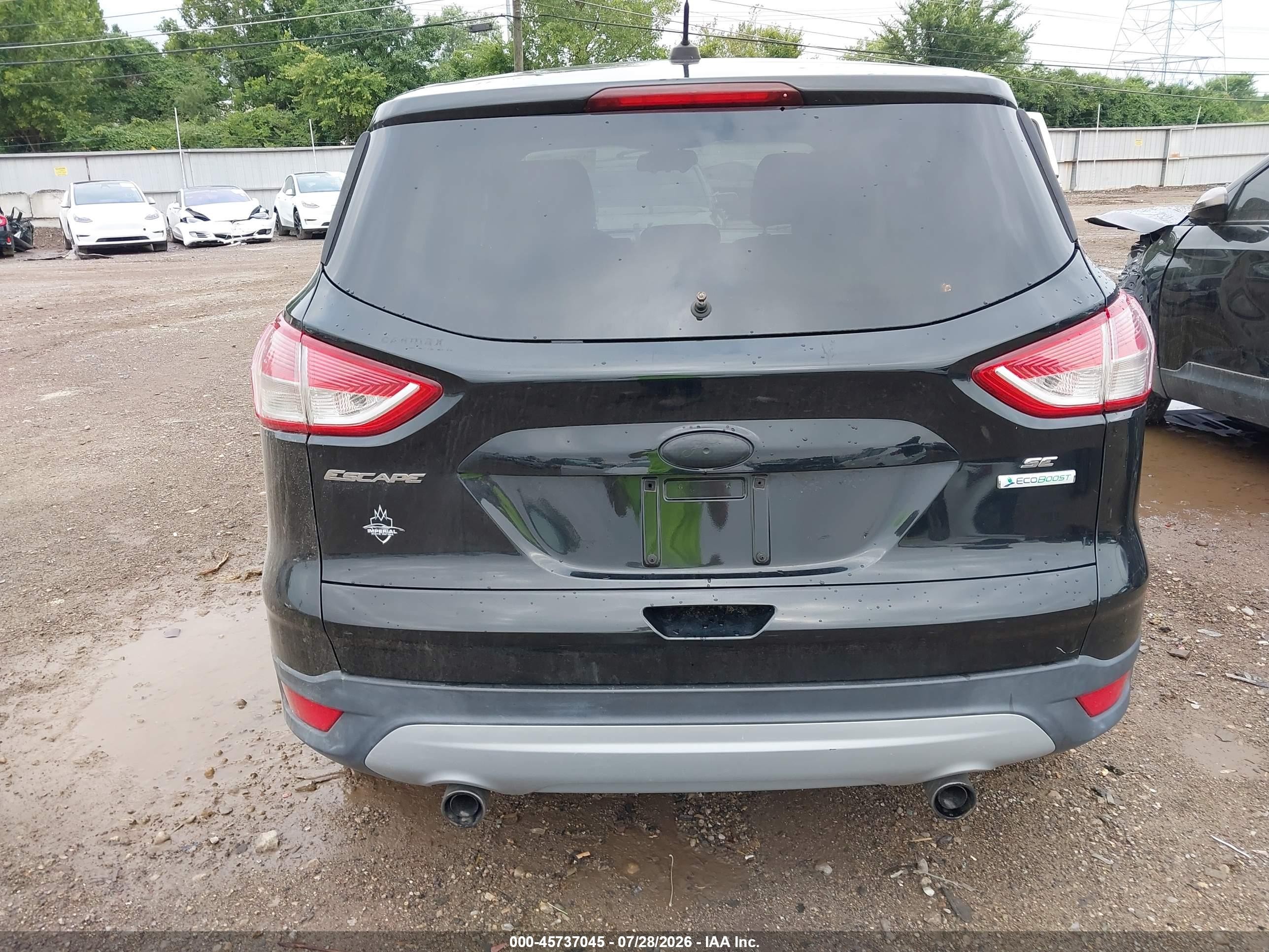 2013 Ford Escape Se Black vin: 1FMCU0GX8DUC84282