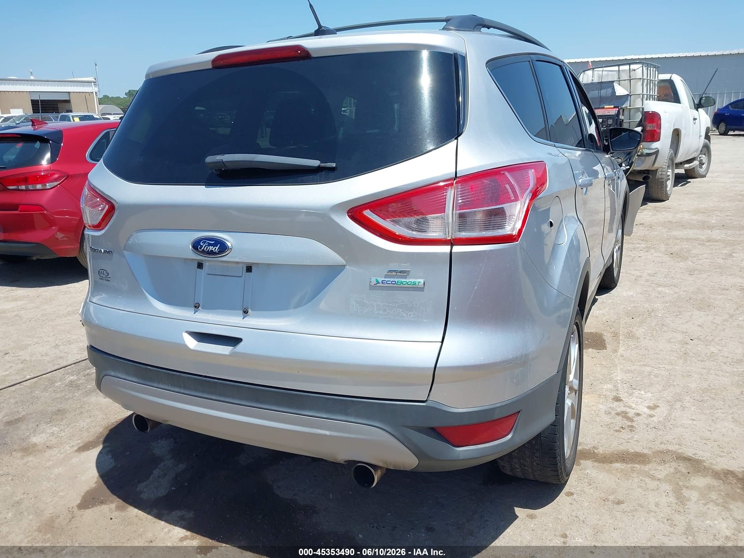 2013 Ford Escape Se Silver vin: 1FMCU0GX8DUC85707