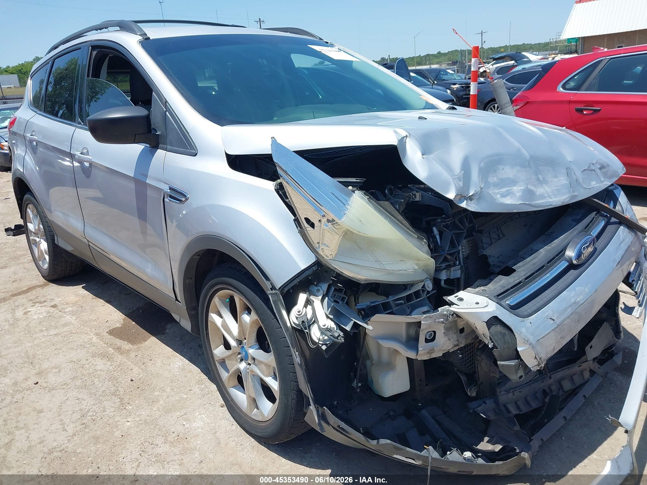 2013 Ford Escape Se Silver vin: 1FMCU0GX8DUC85707