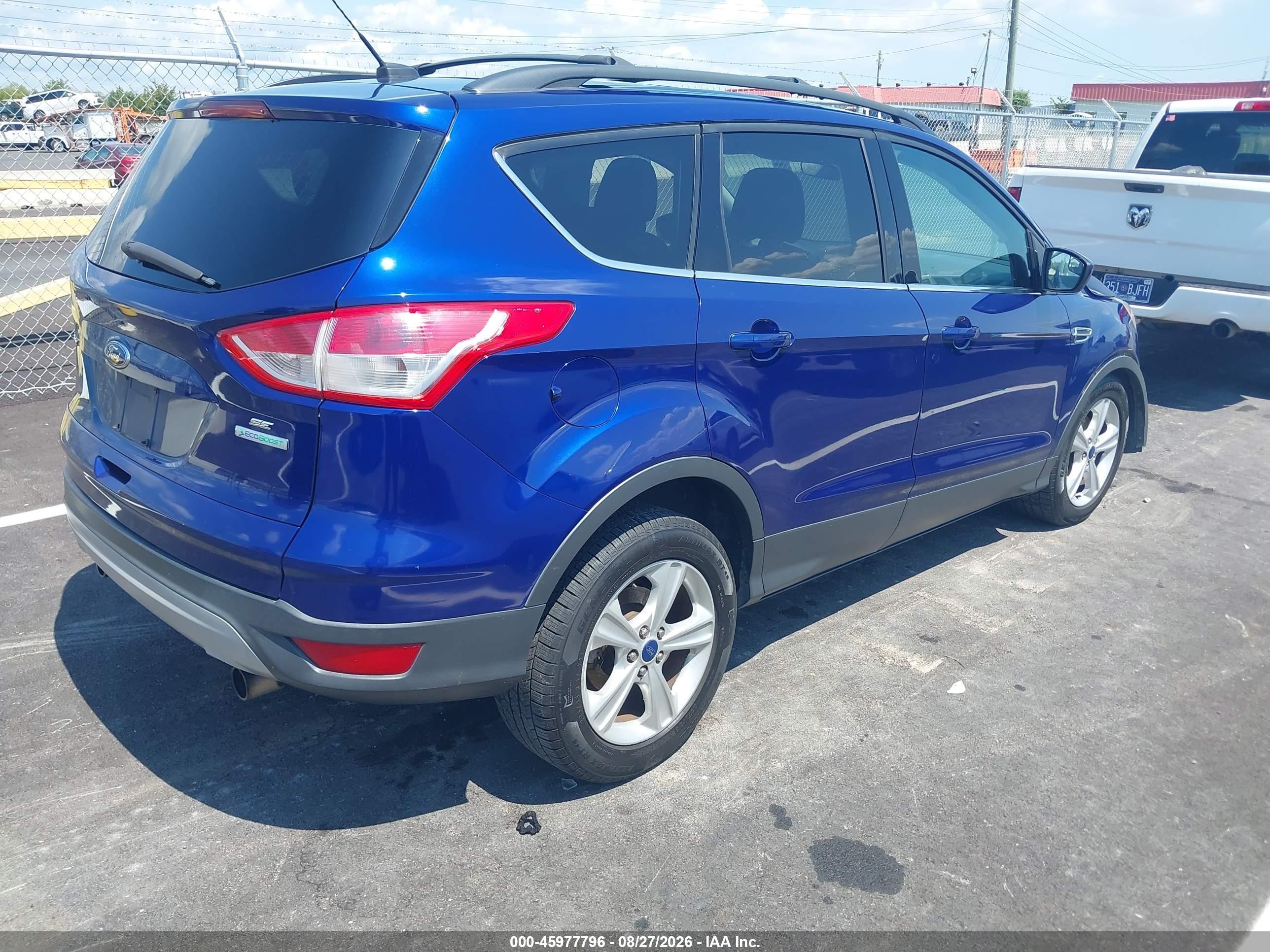 2013 Ford Escape Se Blue vin: 1FMCU0GX8DUD09276