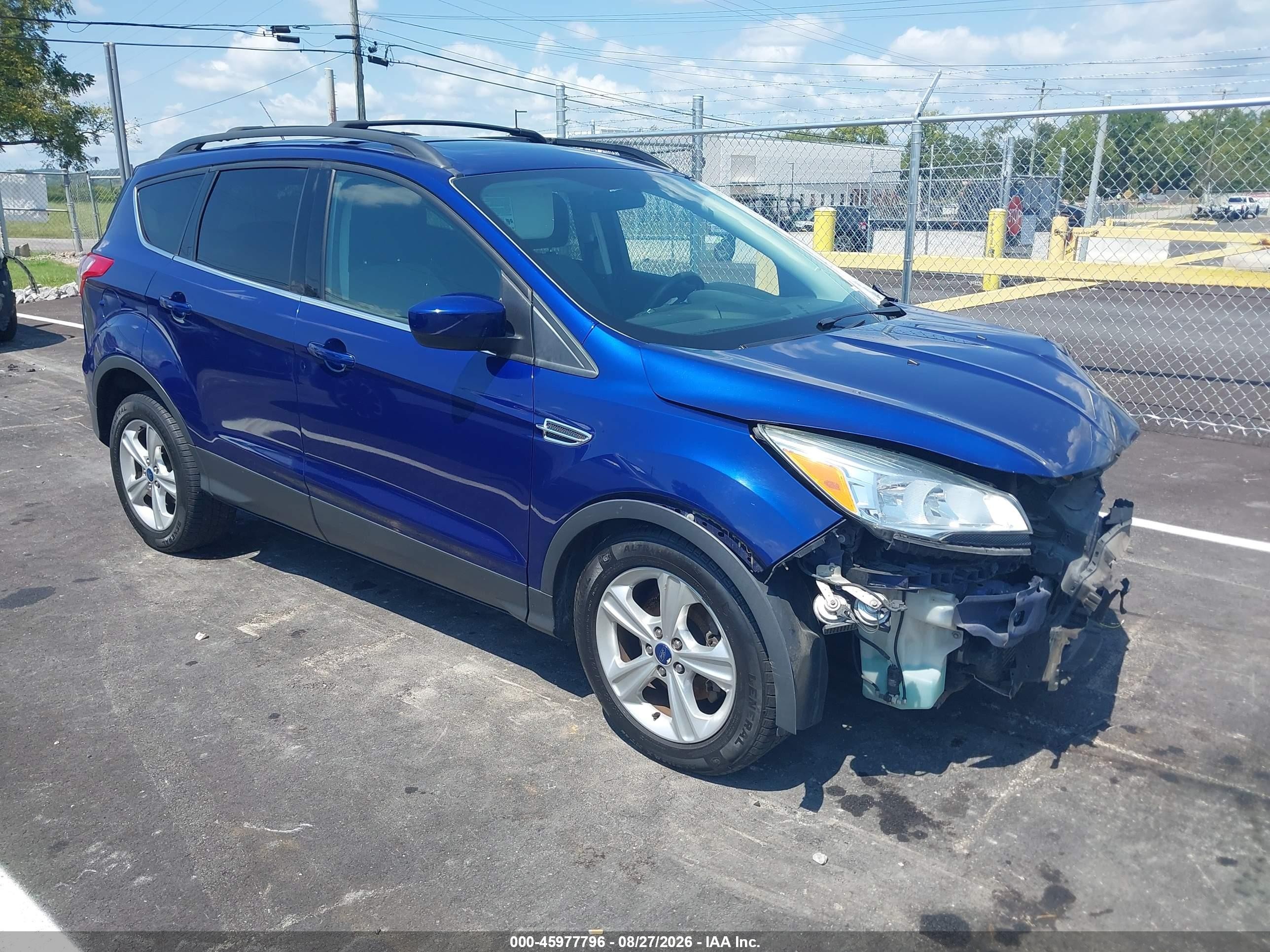 2013 Ford Escape Se Blue vin: 1FMCU0GX8DUD09276
