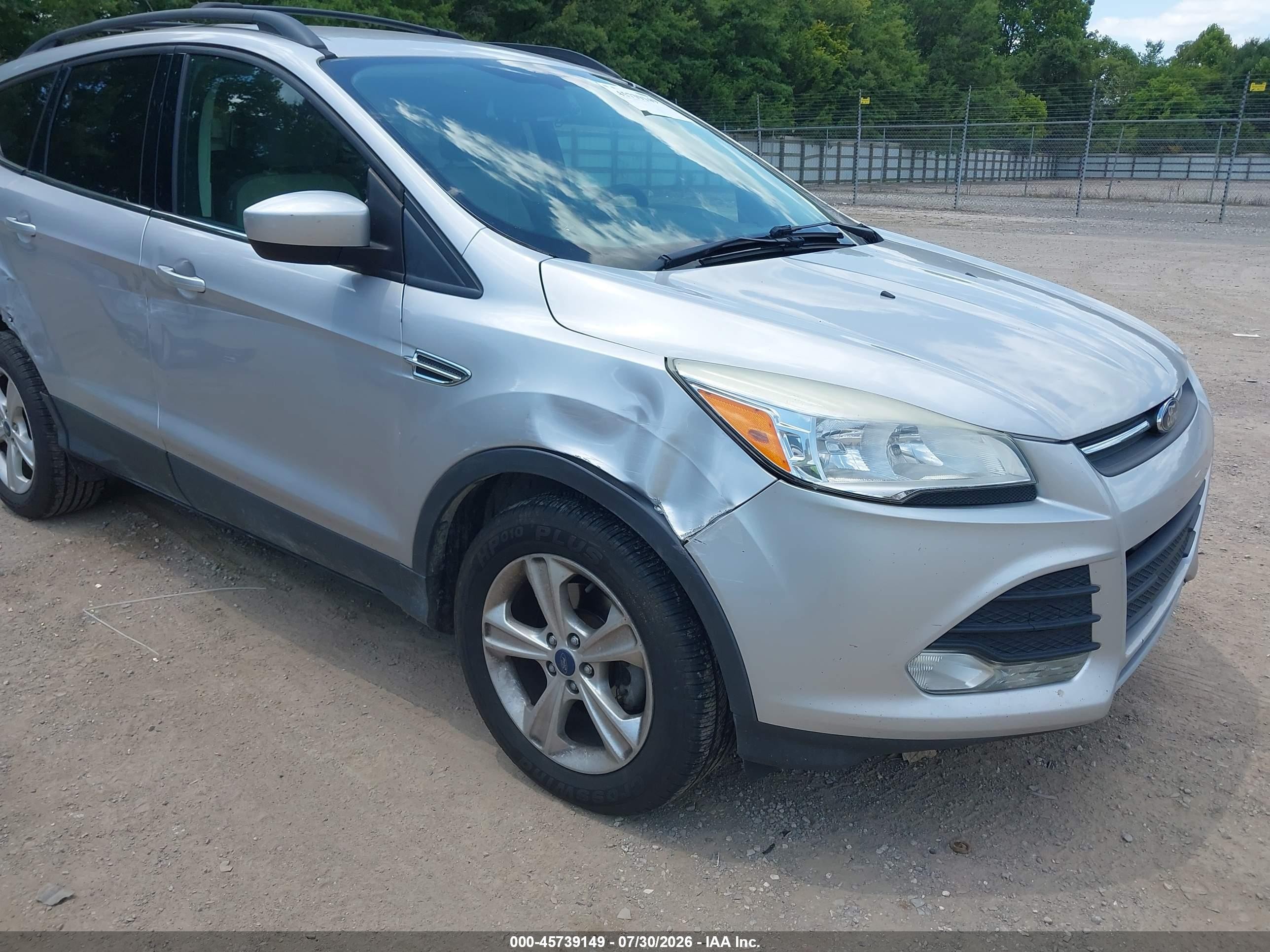 2013 Ford Escape Se Silver vin: 1FMCU0GX8DUD32511