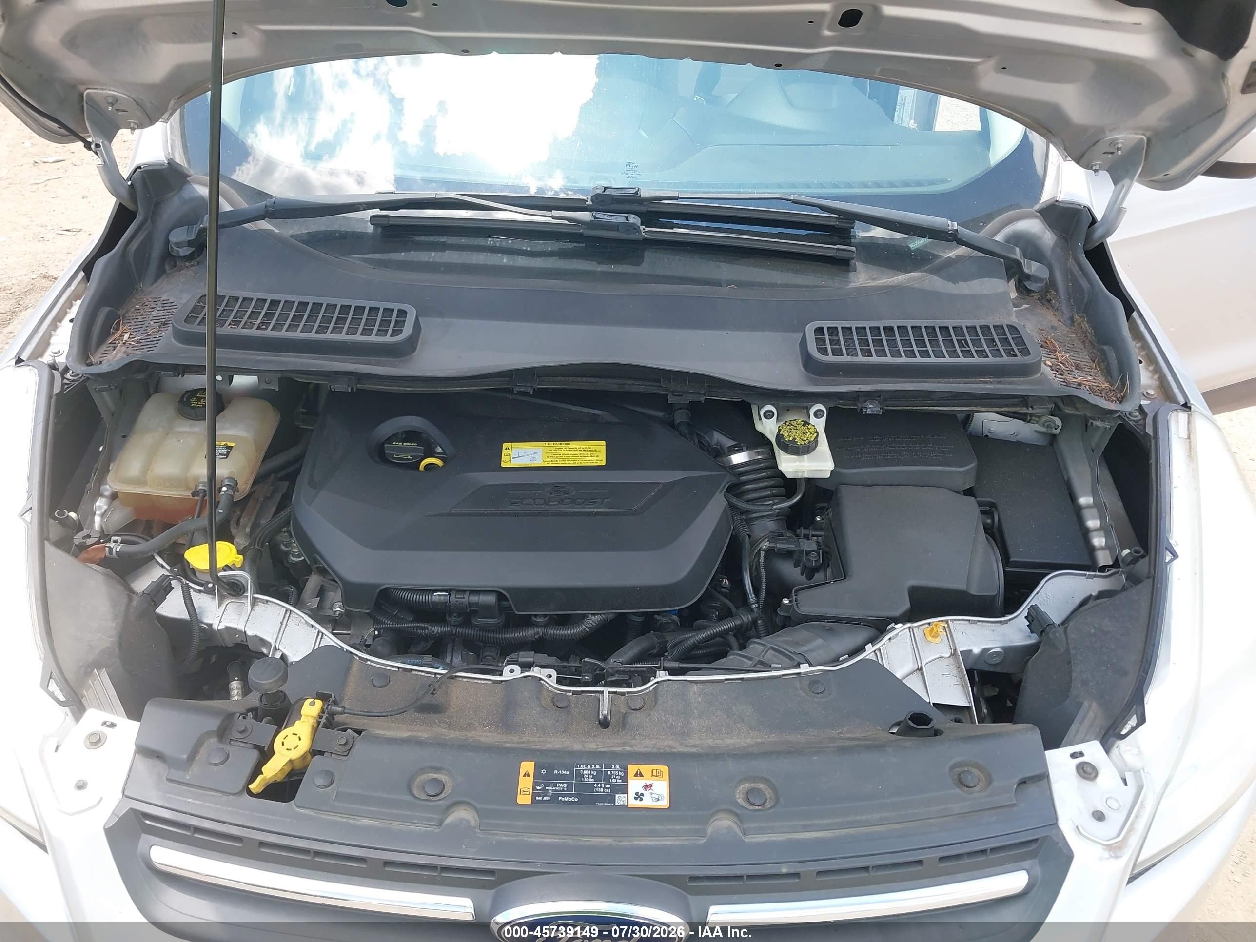 2013 Ford Escape Se Silver vin: 1FMCU0GX8DUD32511