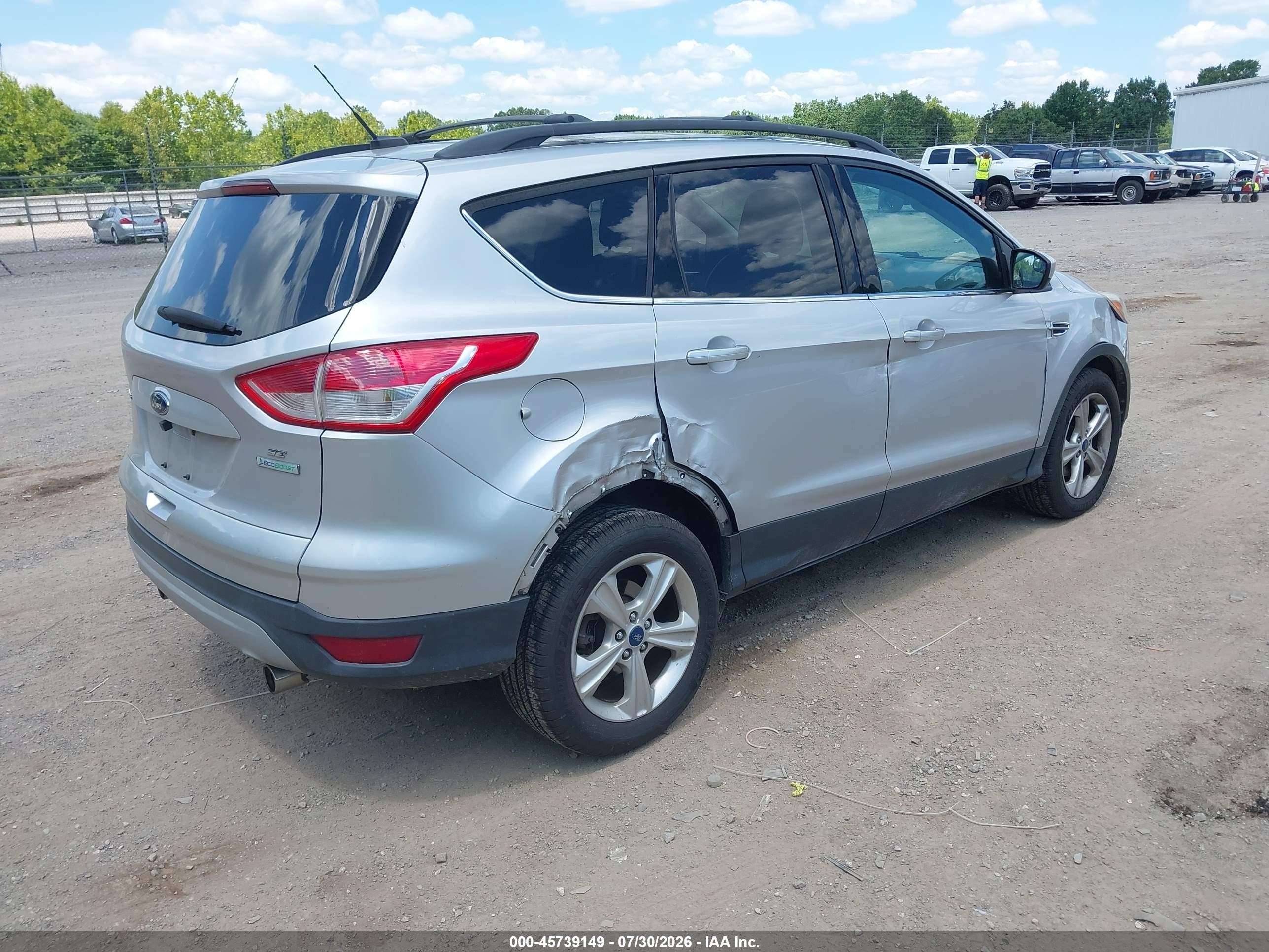 2013 Ford Escape Se Silver vin: 1FMCU0GX8DUD32511