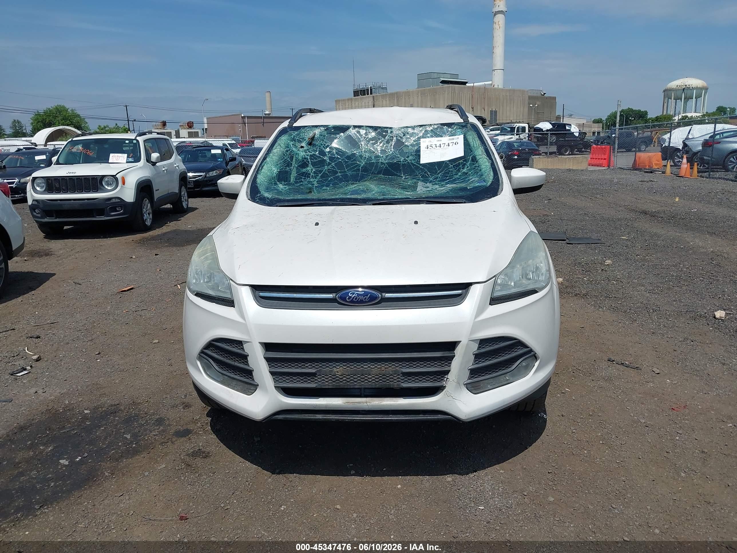 2013 Ford Escape Se White vin: 1FMCU0GX8DUD46988
