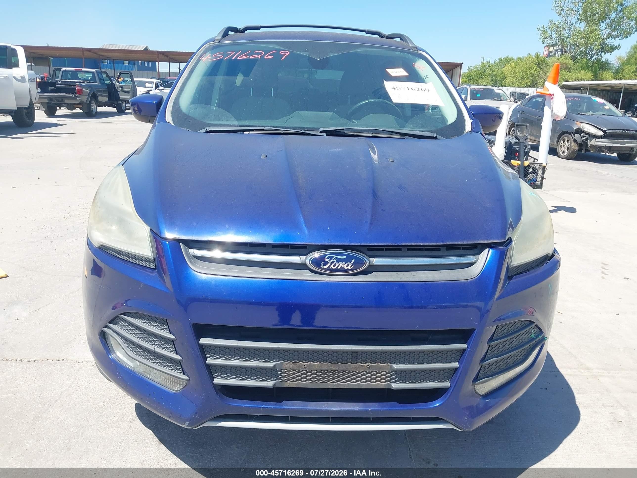 2013 Ford Escape Se Blue vin: 1FMCU0GX8DUD68666