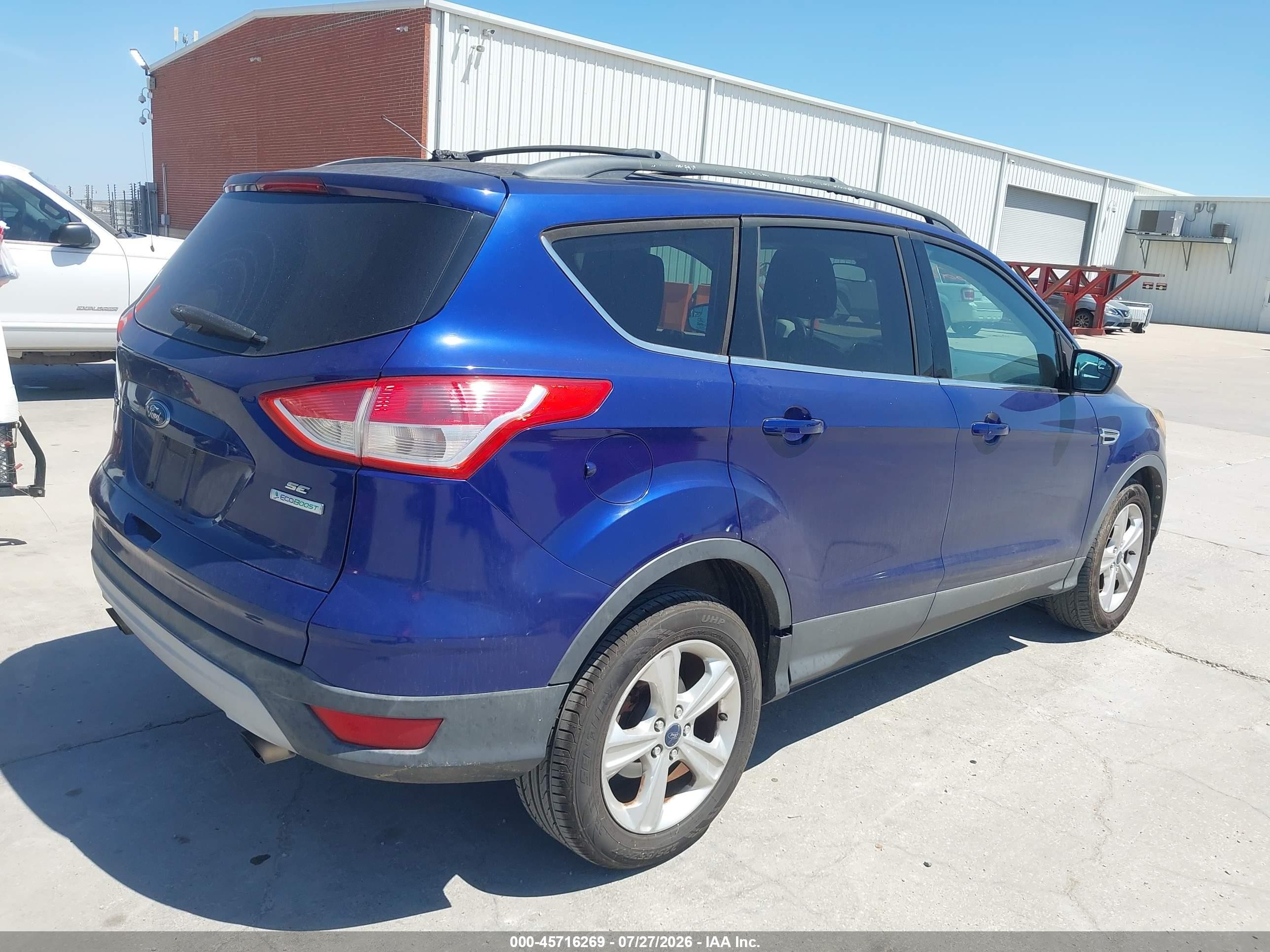 2013 Ford Escape Se Blue vin: 1FMCU0GX8DUD68666