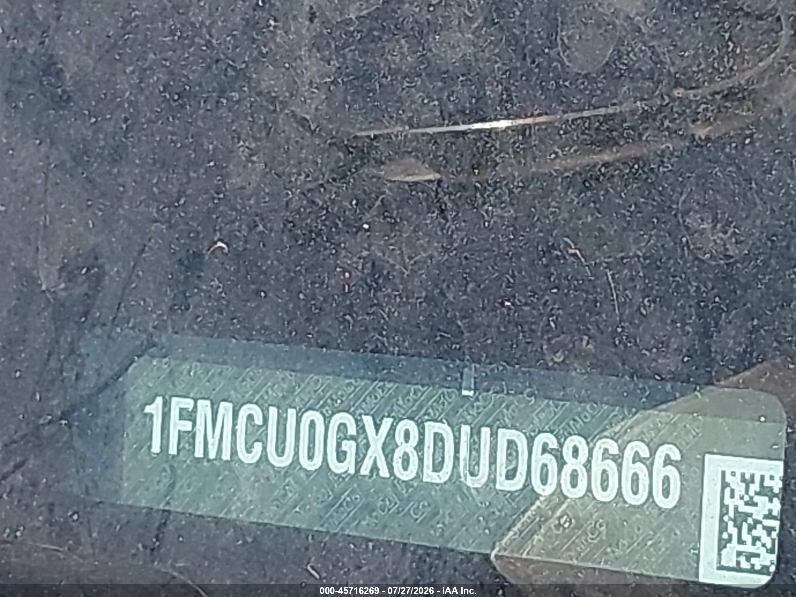 2013 Ford Escape Se Blue vin: 1FMCU0GX8DUD68666