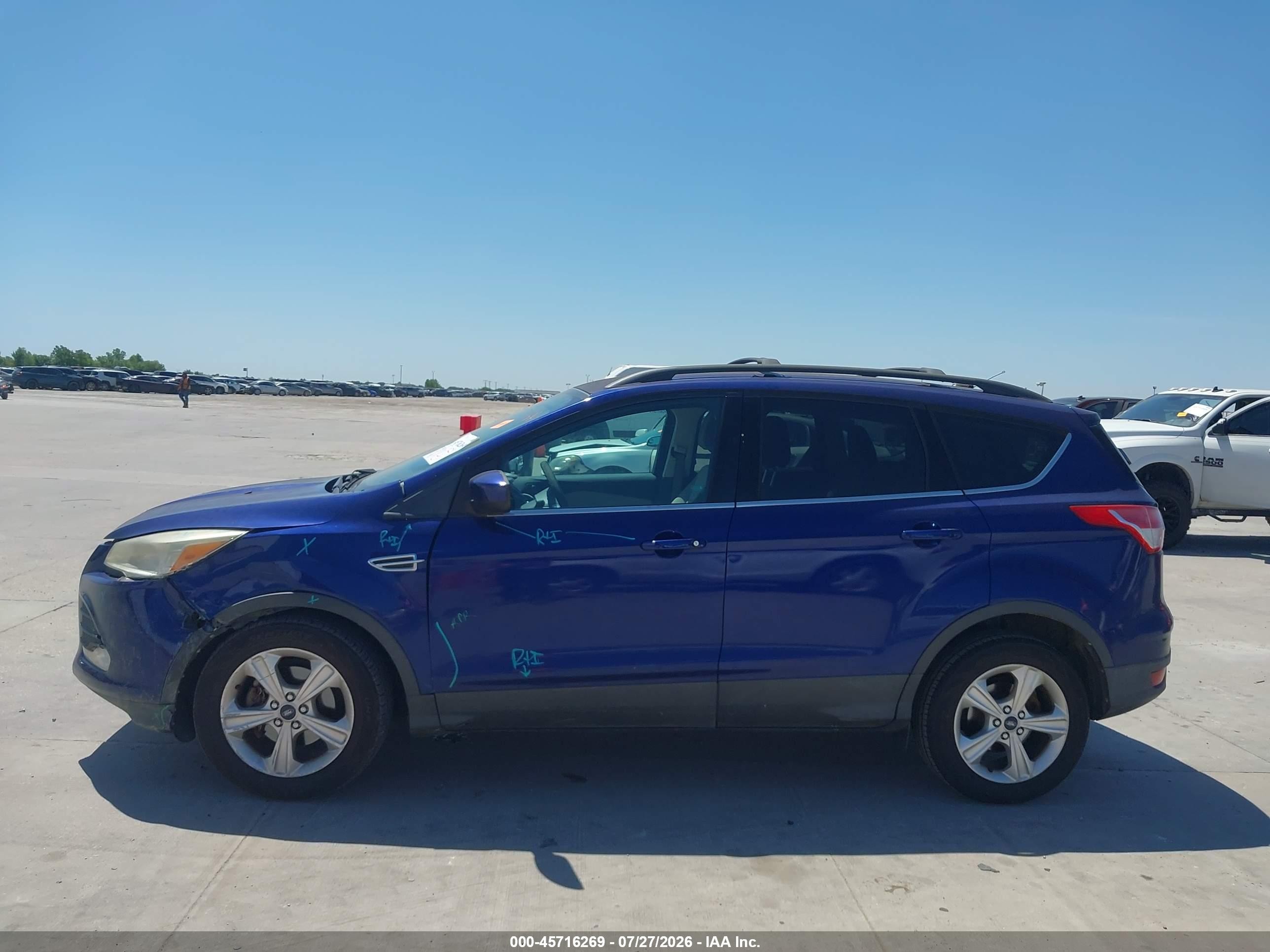 2013 Ford Escape Se Blue vin: 1FMCU0GX8DUD68666