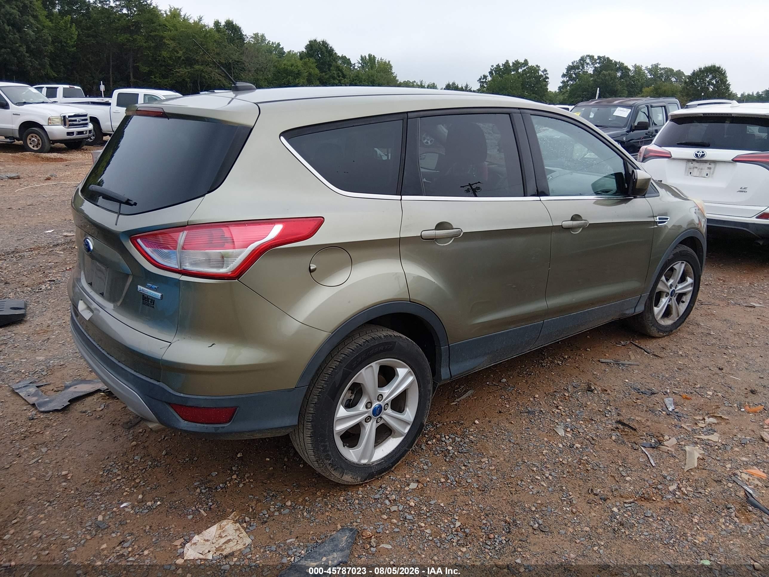 2014 Ford Escape Se Green vin: 1FMCU0GX8EUA34705
