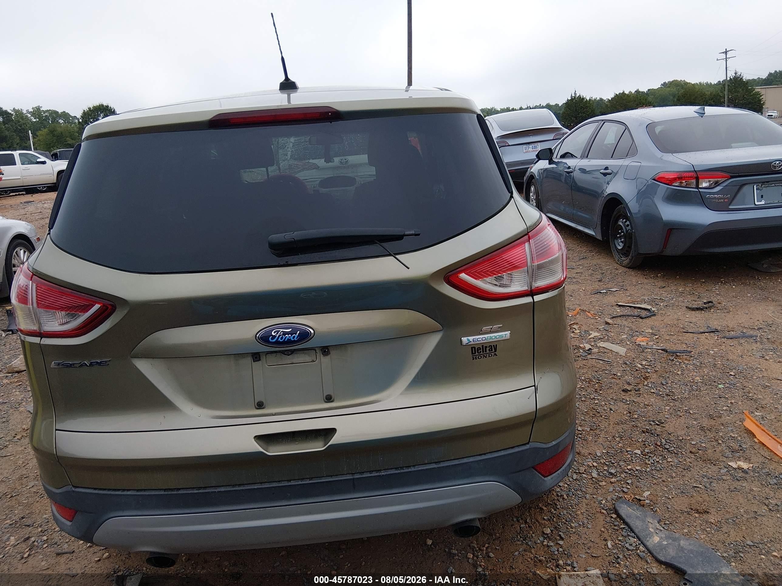 2014 Ford Escape Se Green vin: 1FMCU0GX8EUA34705