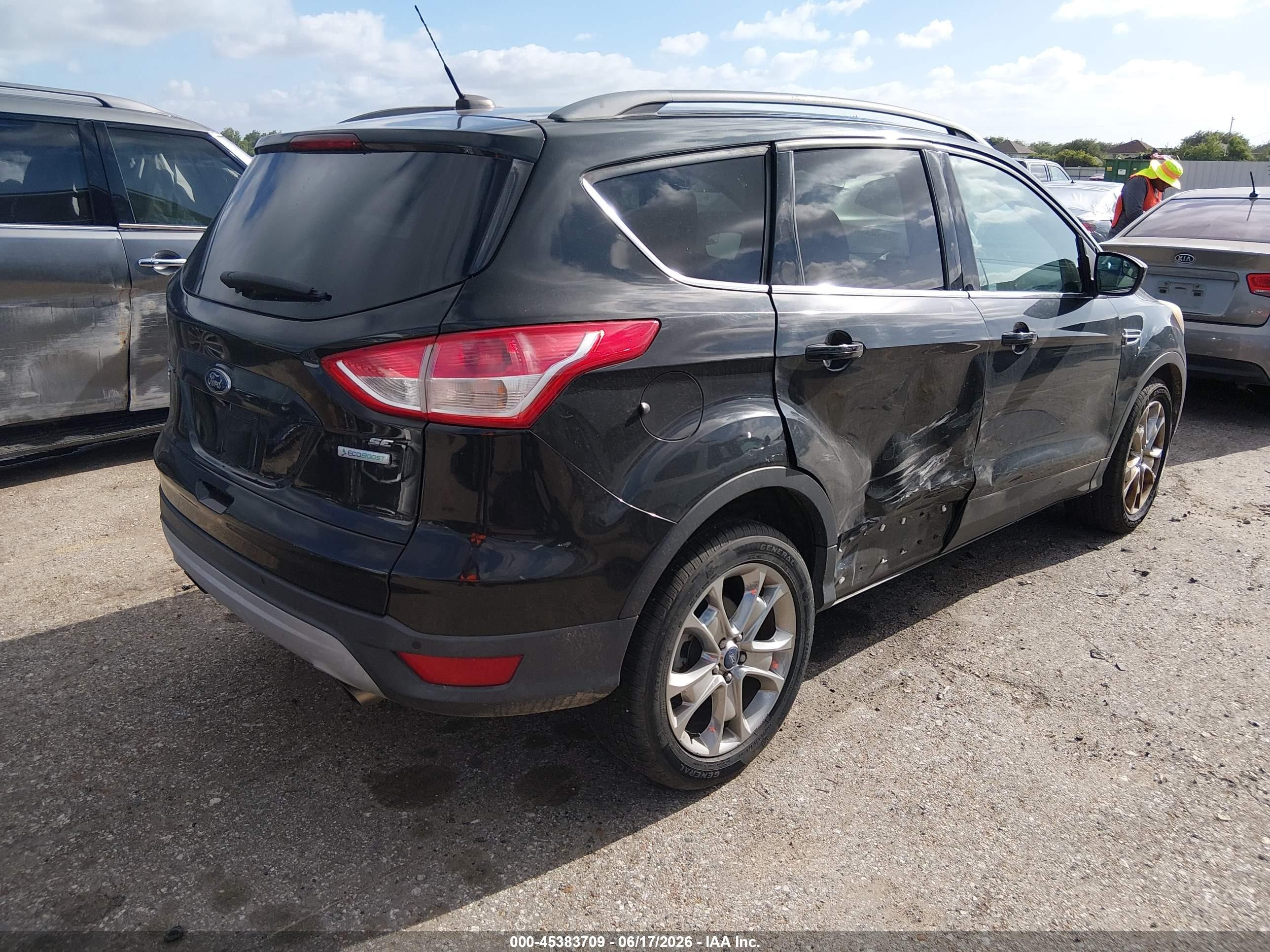 2014 Ford Escape Se Black vin: 1FMCU0GX8EUA61872