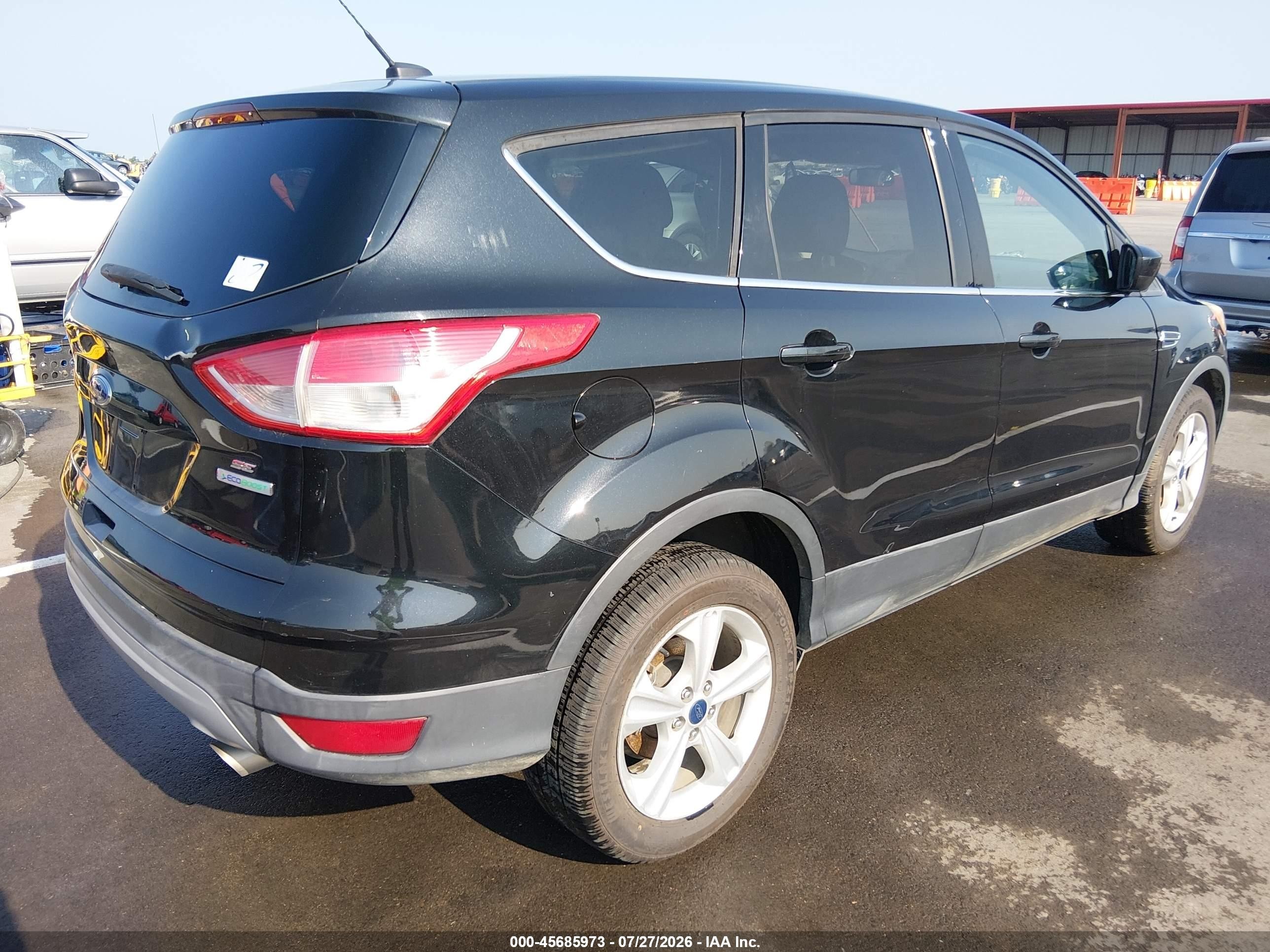 2014 Ford Escape Se Black vin: 1FMCU0GX8EUA63833