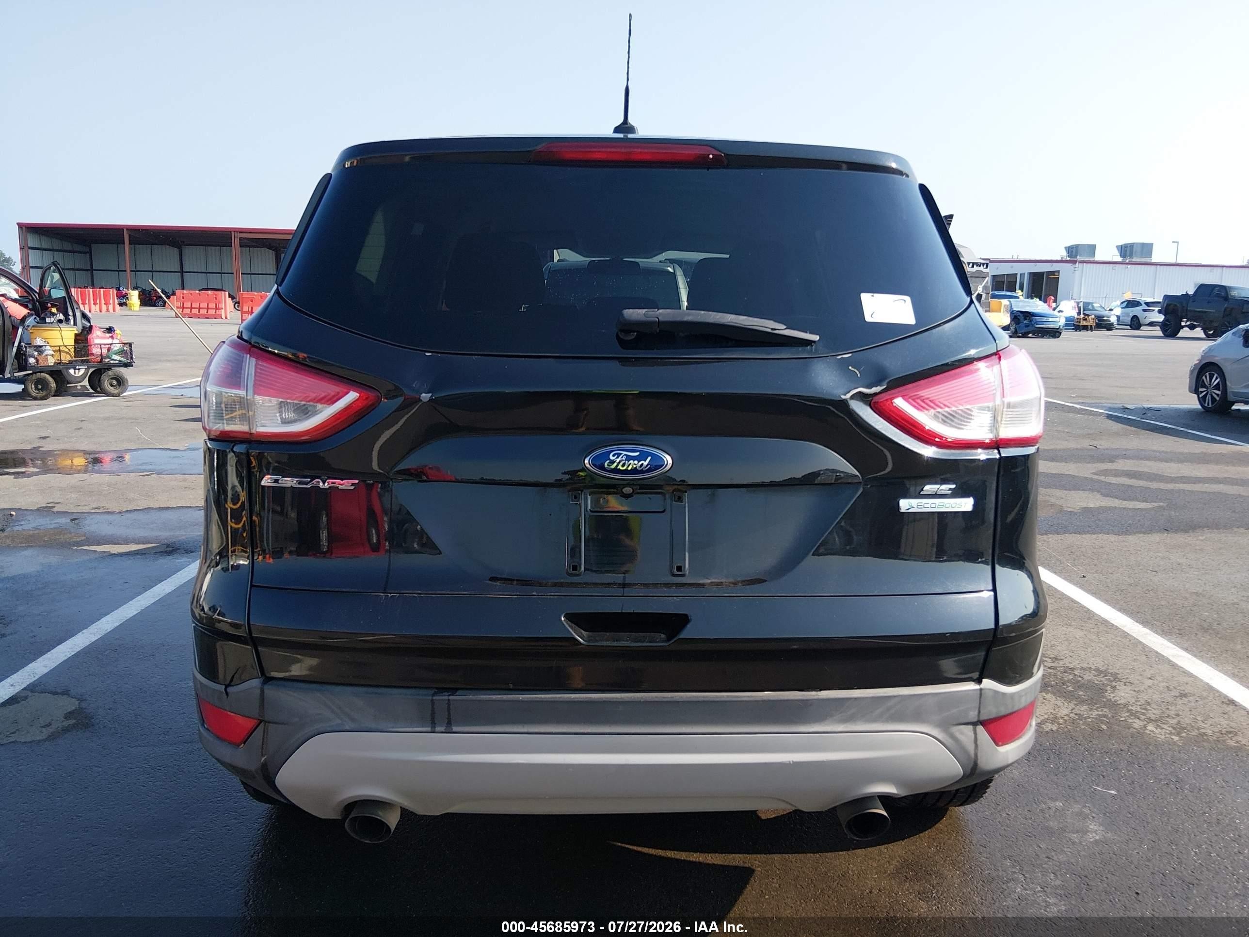 2014 Ford Escape Se Black vin: 1FMCU0GX8EUA63833
