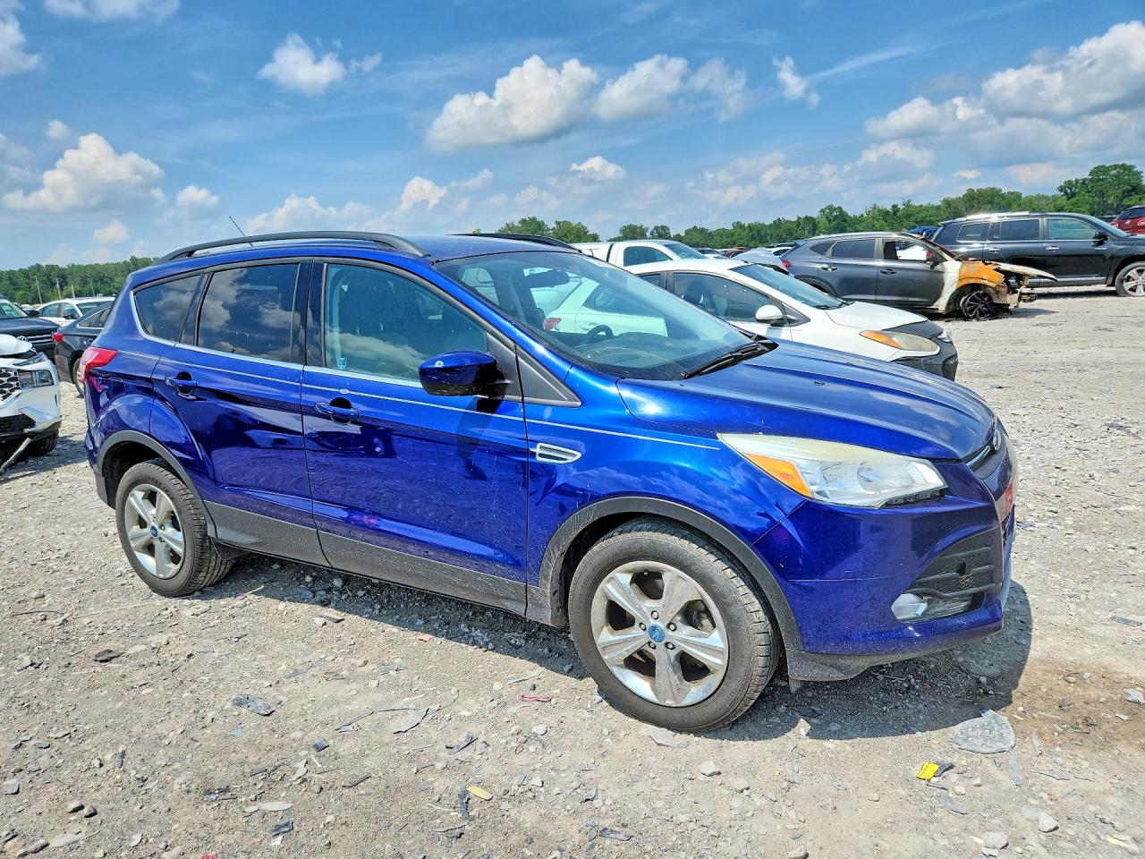 2014 Ford Escape Синий vin: 1FMCU0GX8EUA83497