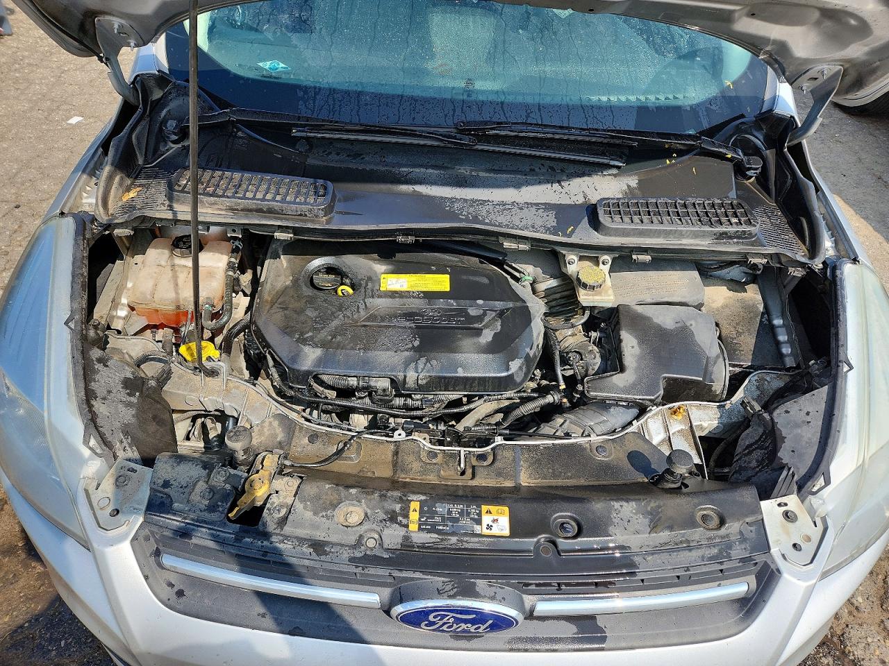 2014 Ford Escape Se Silver vin: 1FMCU0GX8EUB27255