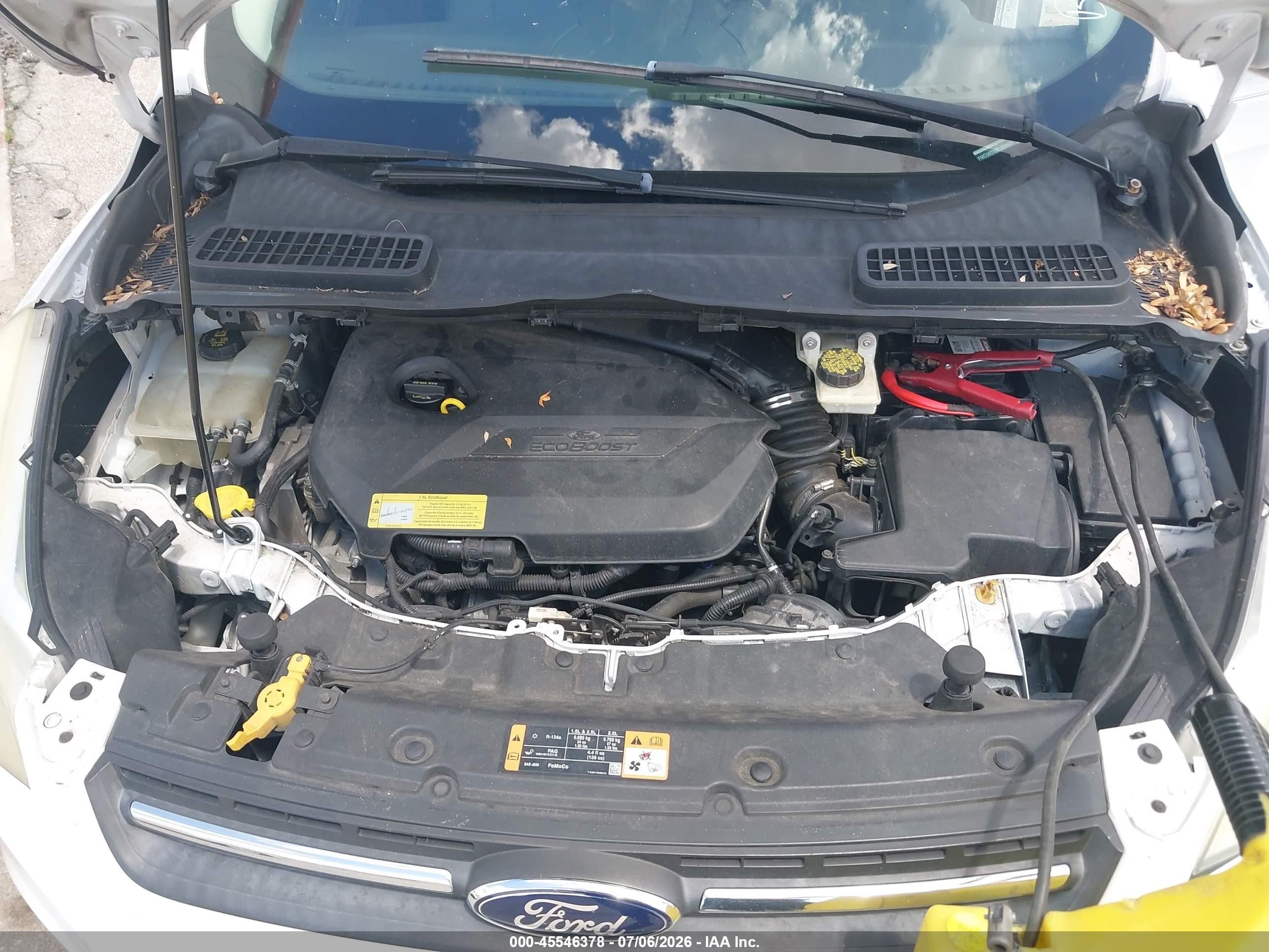 2014 Ford Escape Se White vin: 1FMCU0GX8EUB55637