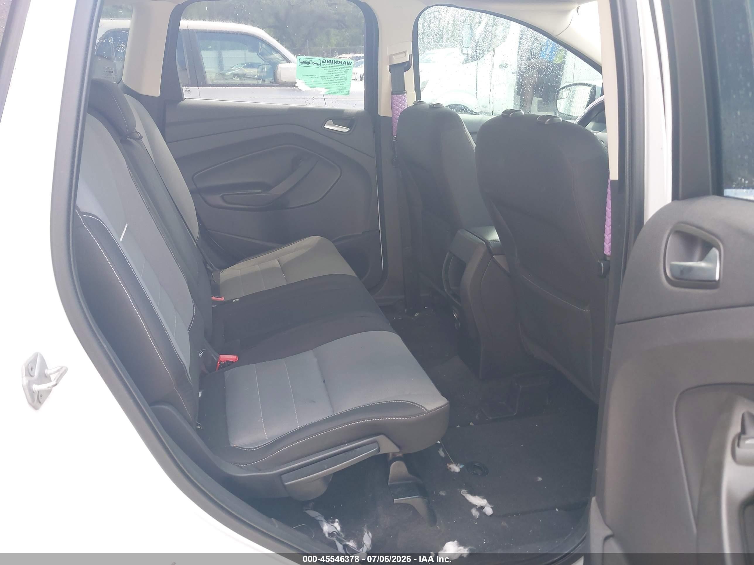 2014 Ford Escape Se White vin: 1FMCU0GX8EUB55637