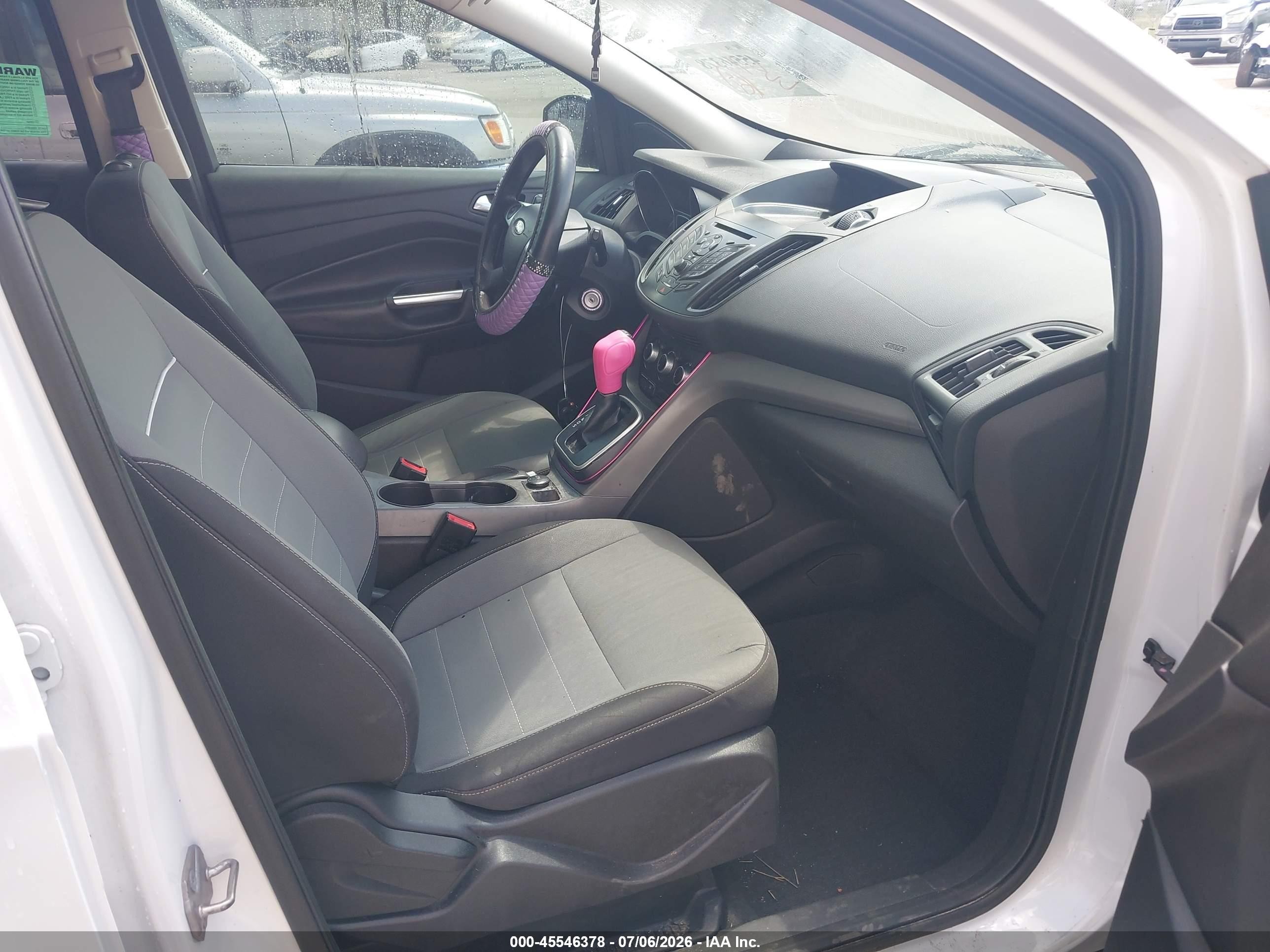 2014 Ford Escape Se White vin: 1FMCU0GX8EUB55637