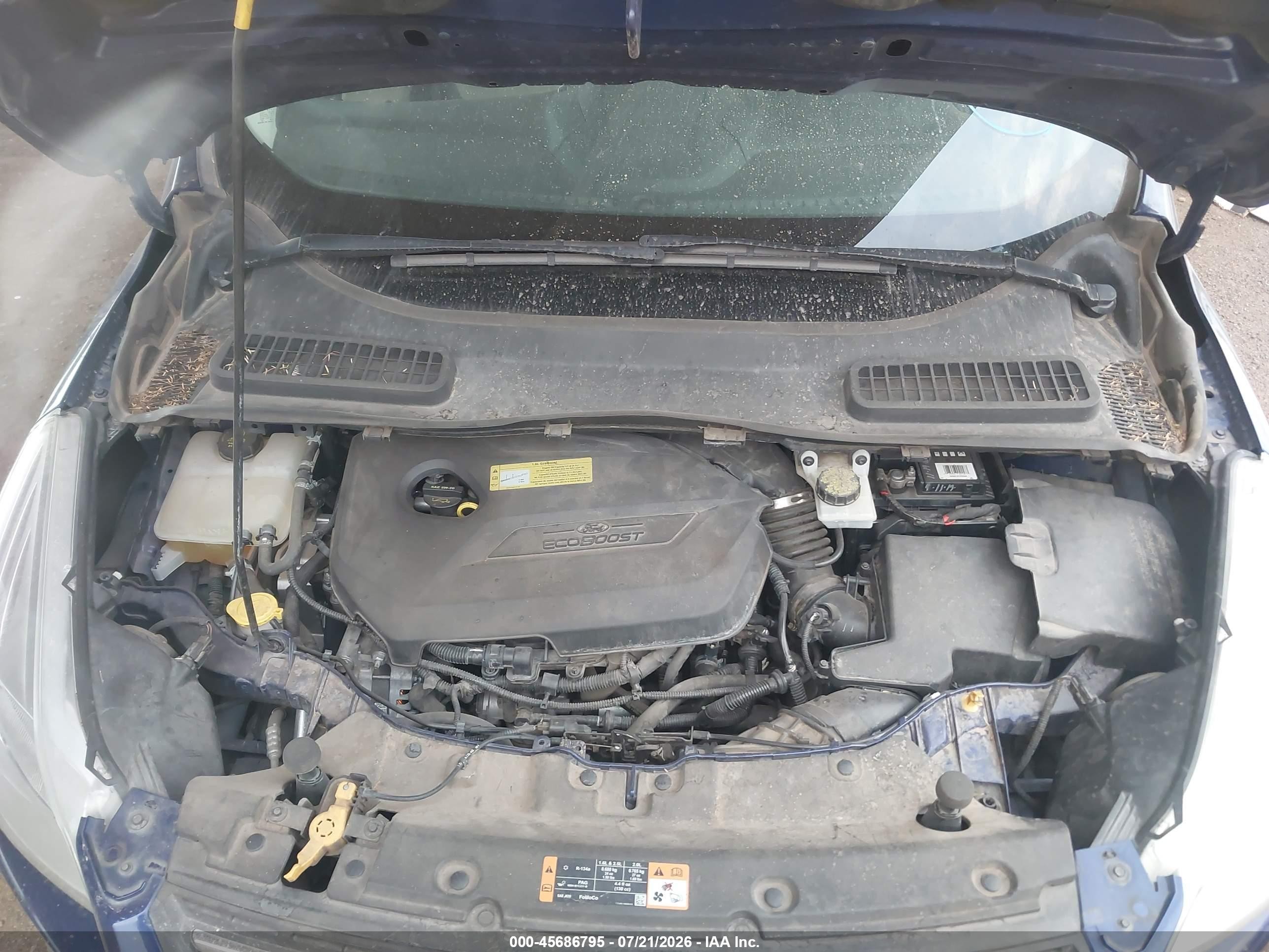 2014 Ford Escape Se Blue vin: 1FMCU0GX8EUB80652