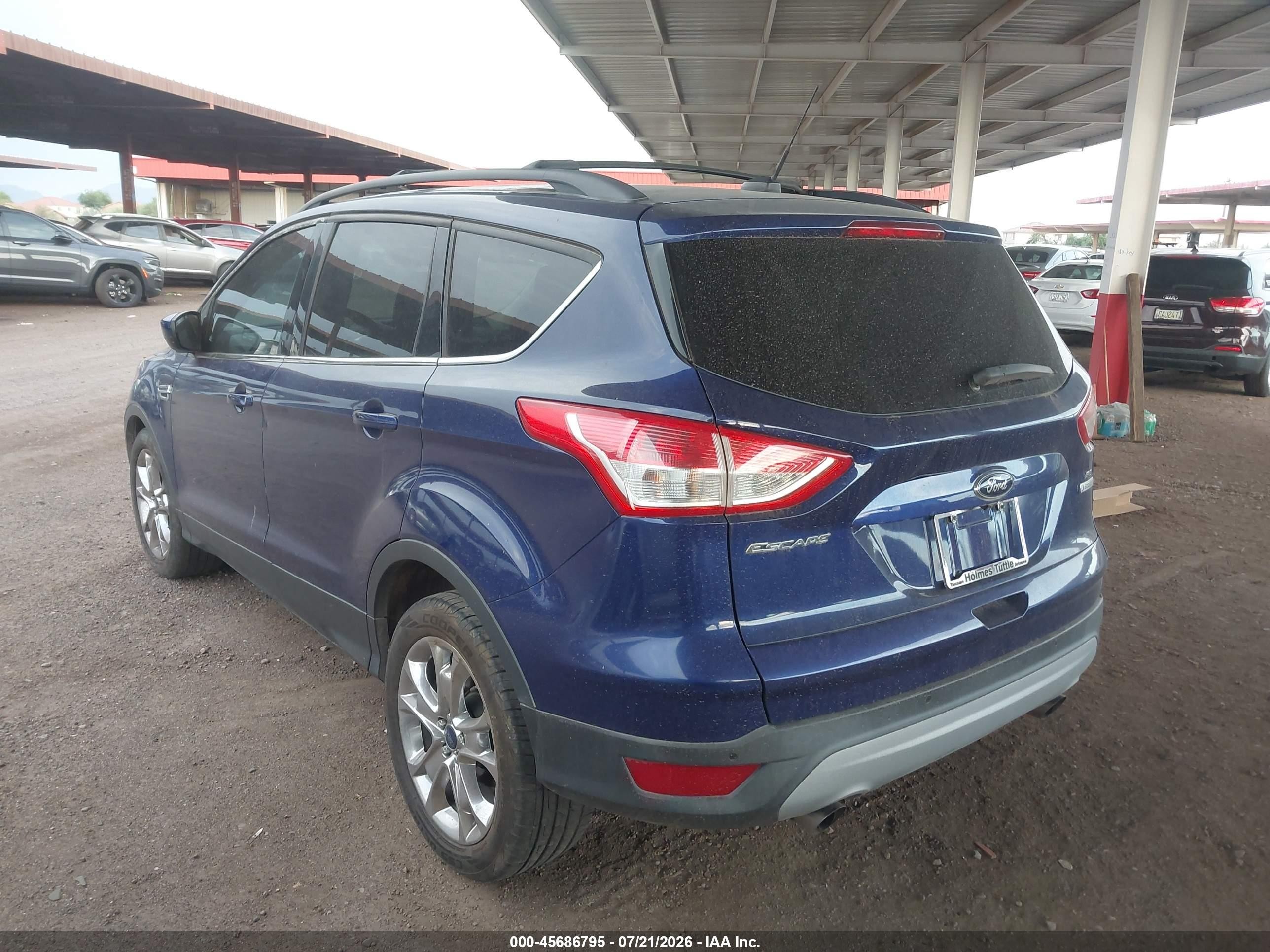 2014 Ford Escape Se Blue vin: 1FMCU0GX8EUB80652