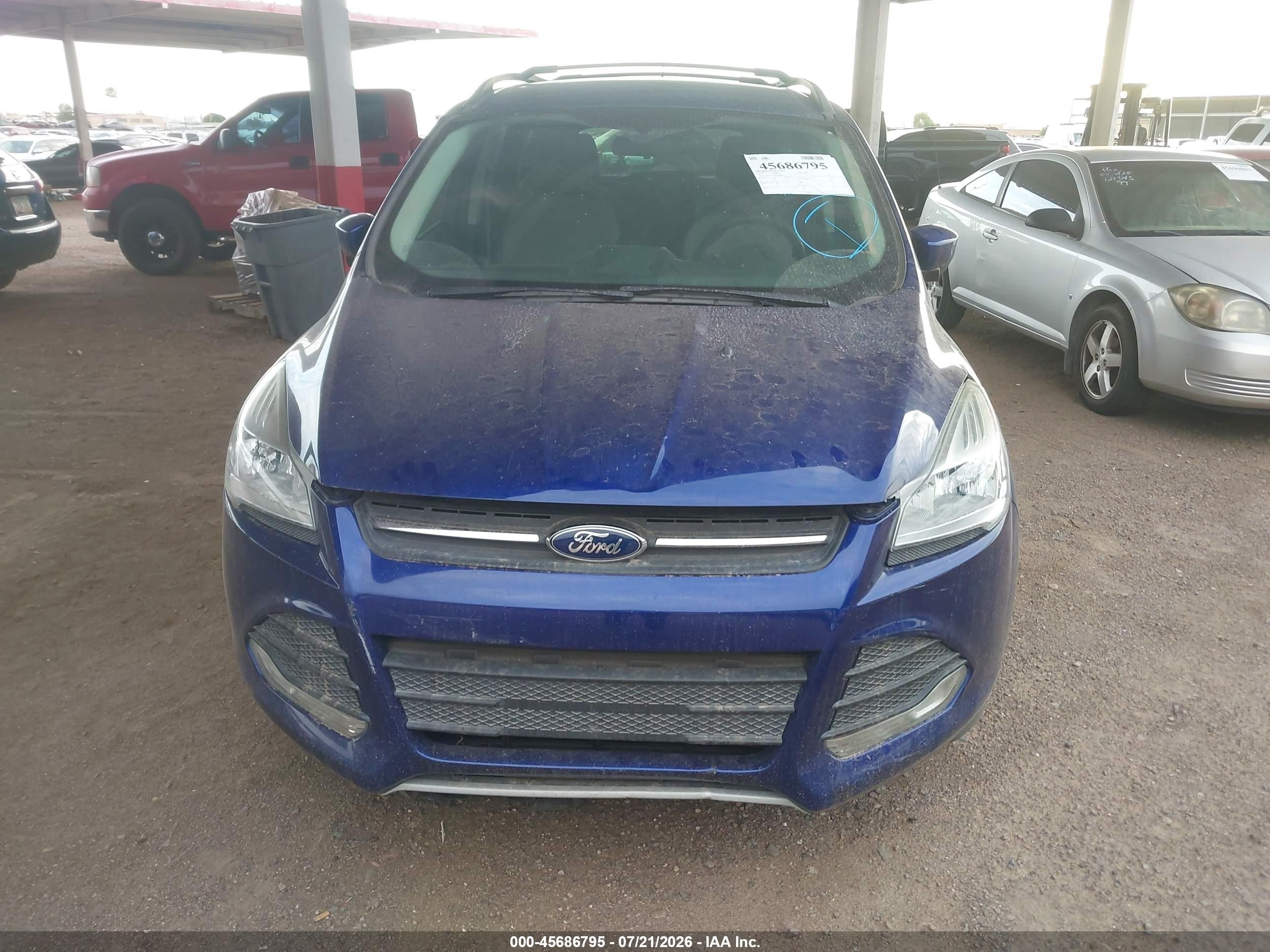 2014 Ford Escape Se Blue vin: 1FMCU0GX8EUB80652