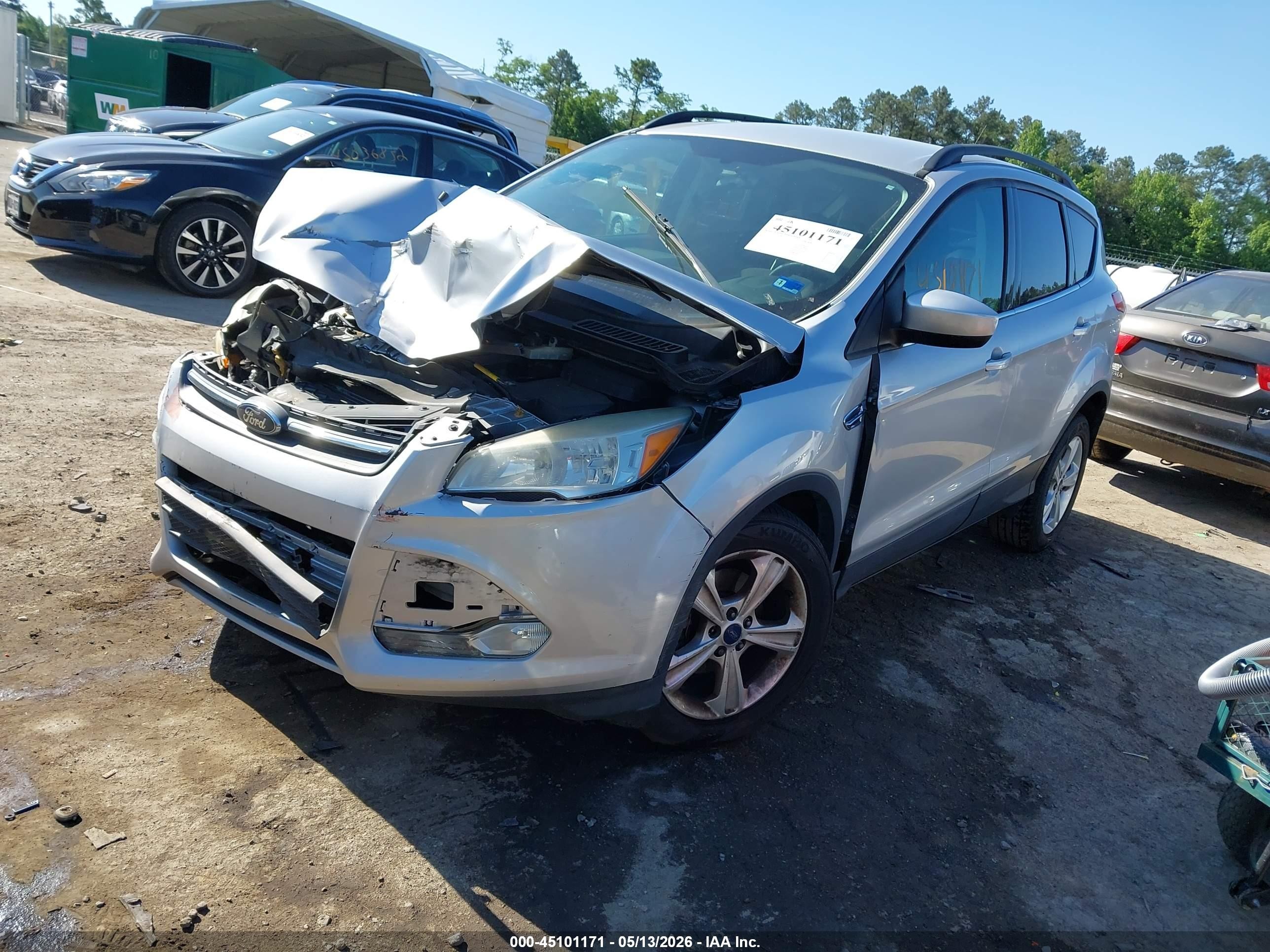 2014 Ford Escape Se Silver vin: 1FMCU0GX8EUC17070