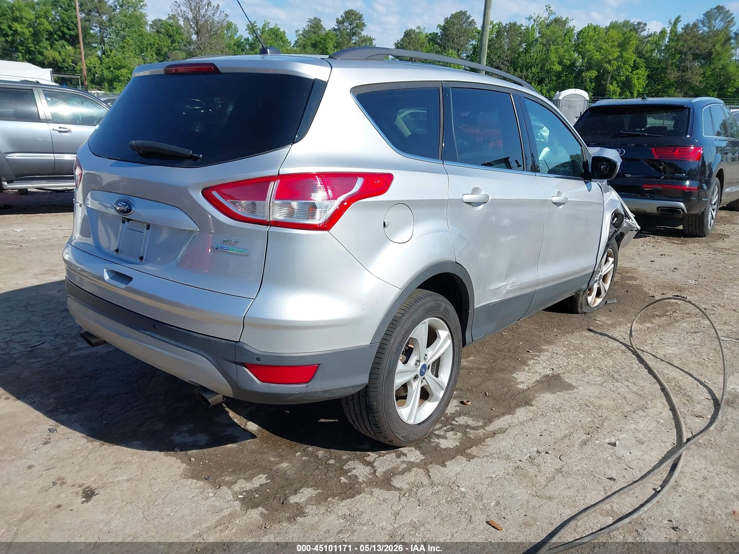 2014 Ford Escape Se Silver vin: 1FMCU0GX8EUC17070