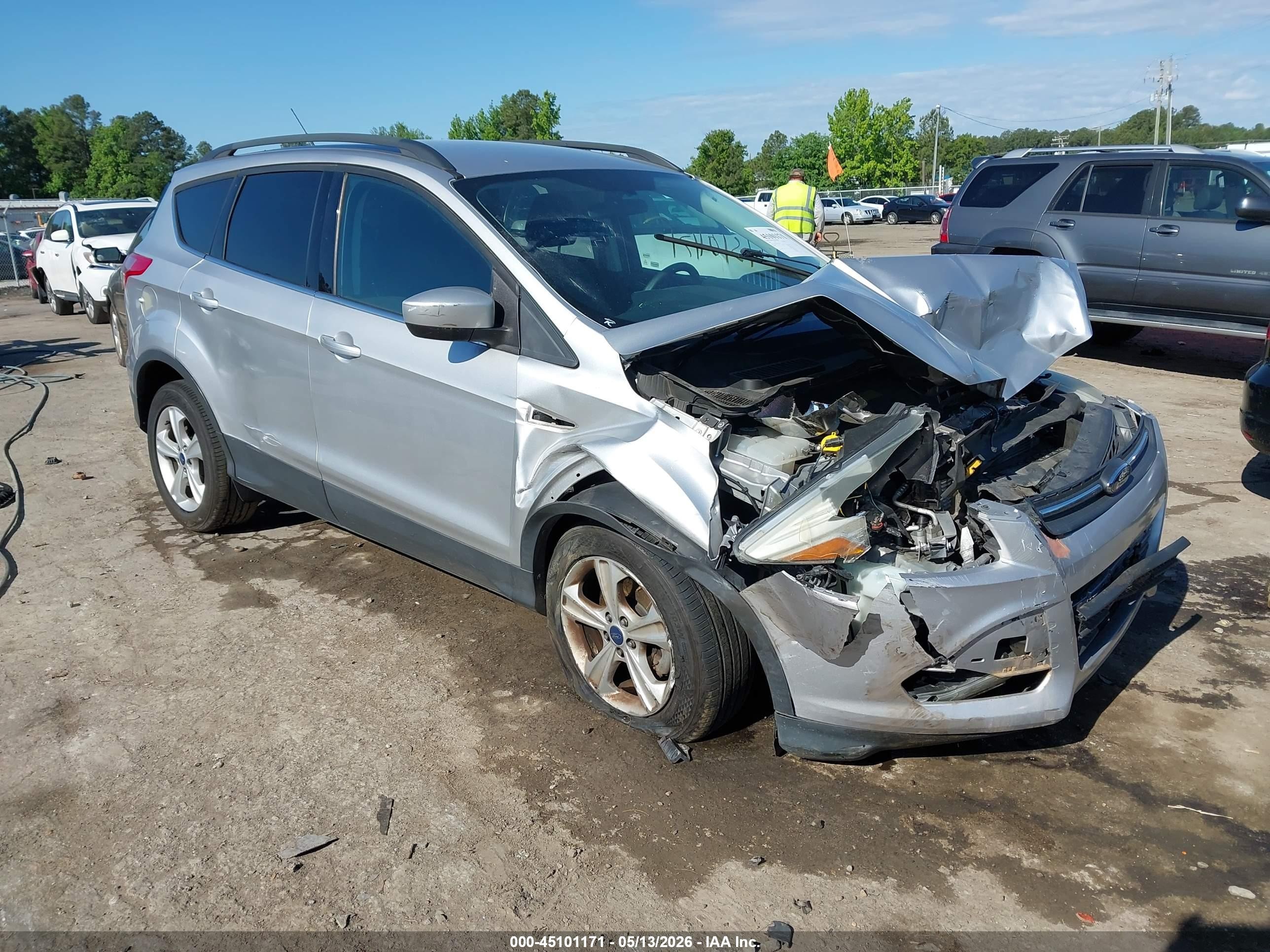 2014 Ford Escape Se Silver vin: 1FMCU0GX8EUC17070