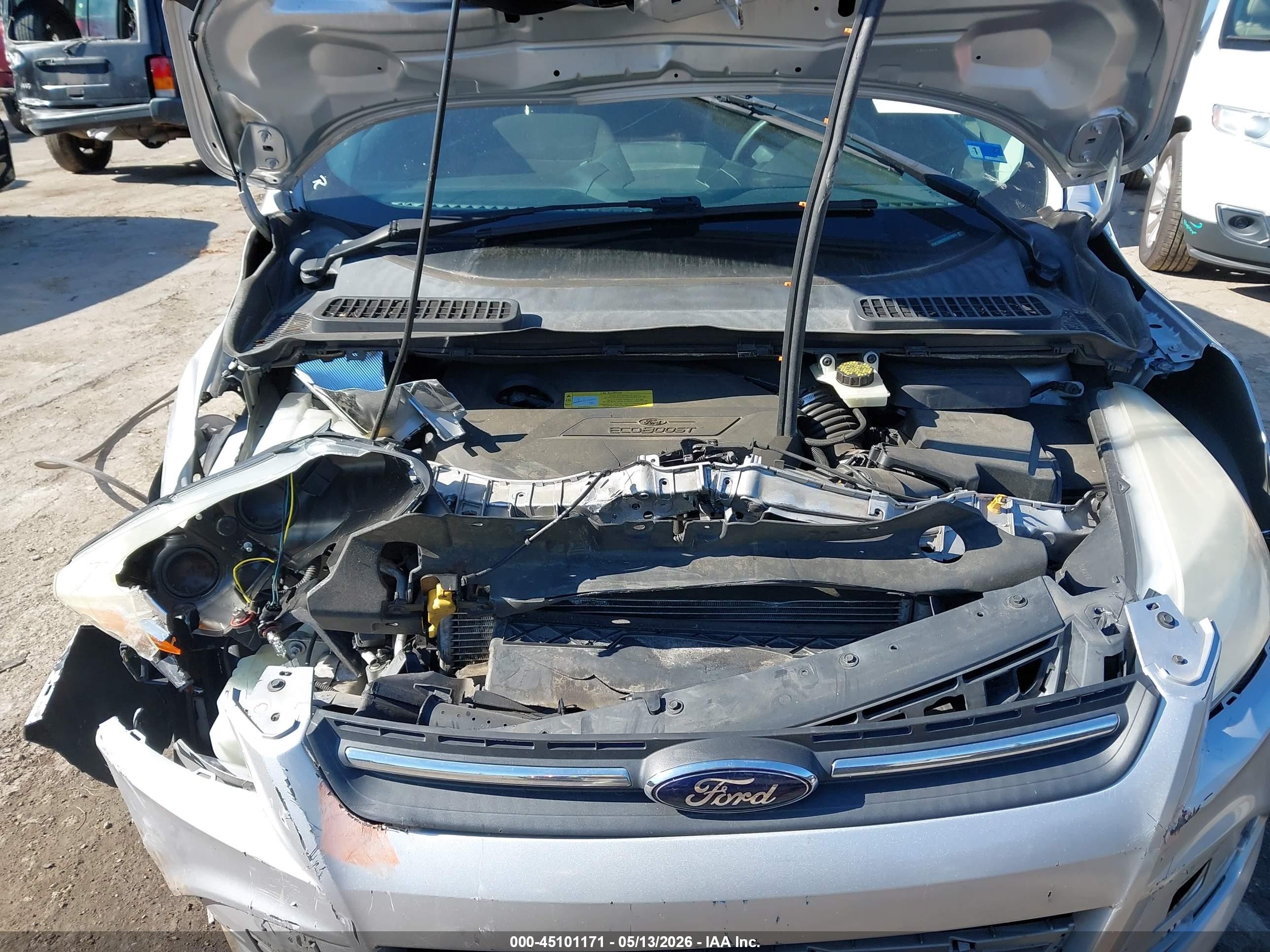 2014 Ford Escape Se Silver vin: 1FMCU0GX8EUC17070
