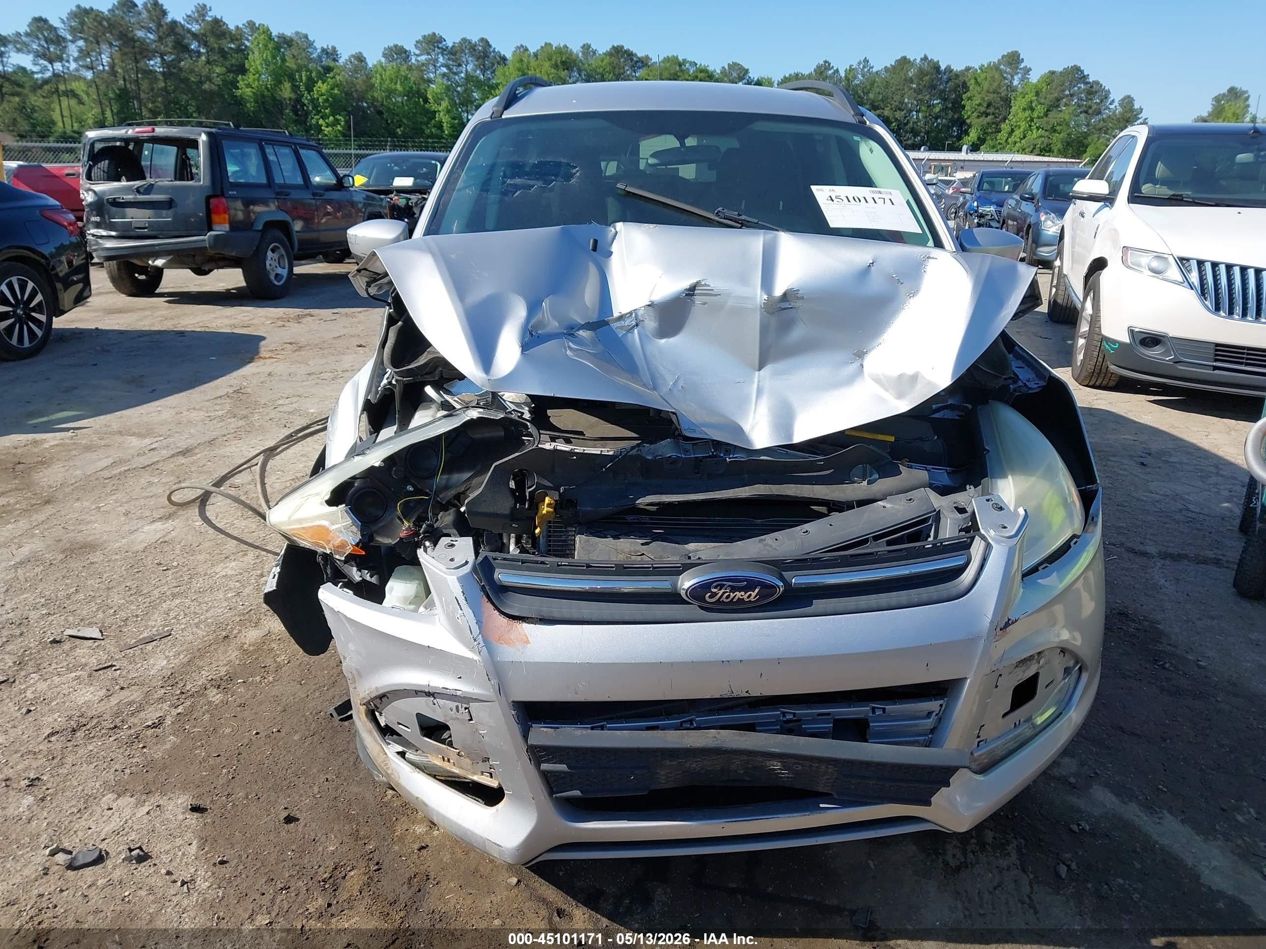 2014 Ford Escape Se Silver vin: 1FMCU0GX8EUC17070