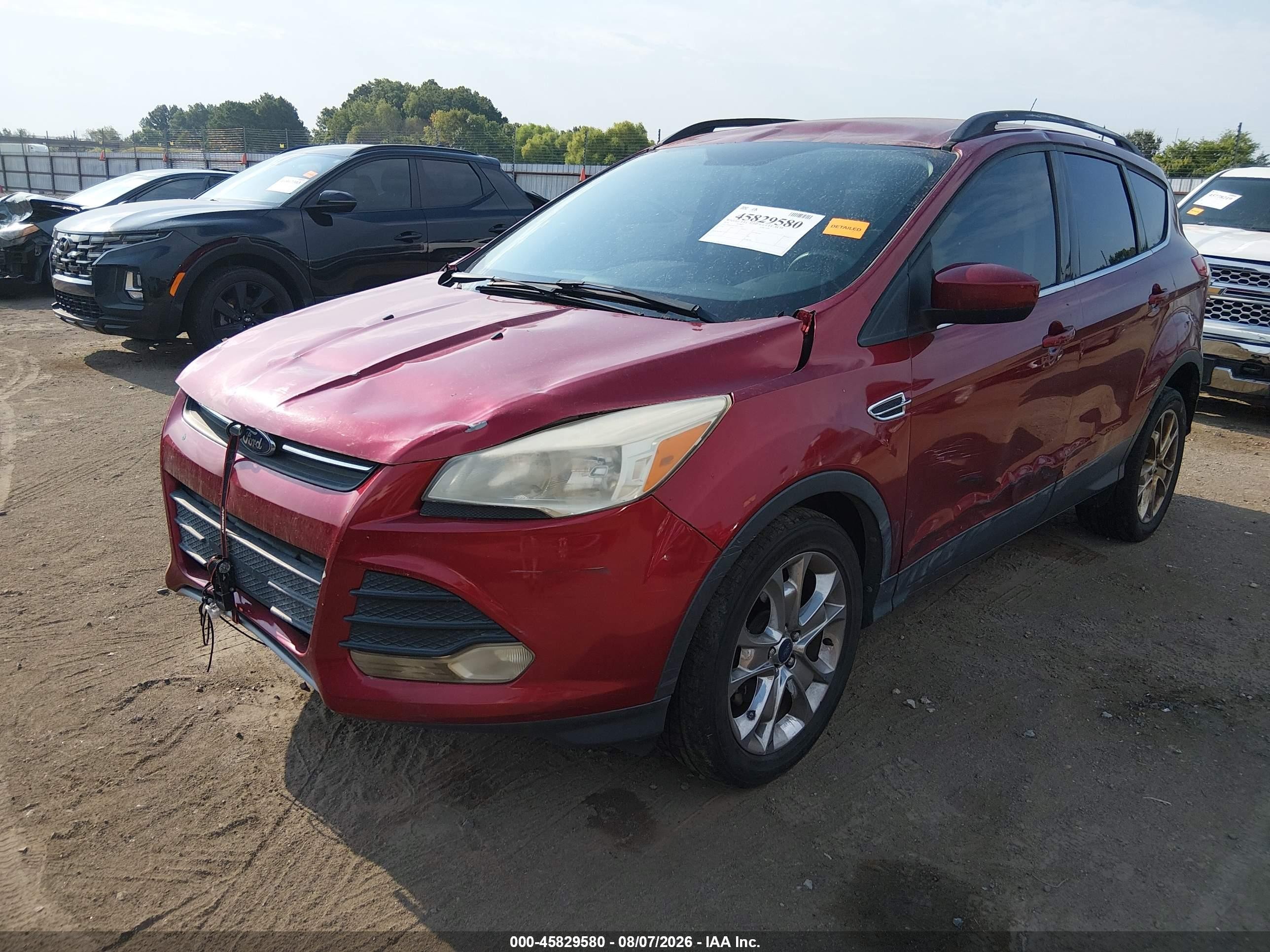 2014 Ford Escape Se Red vin: 1FMCU0GX8EUC29901