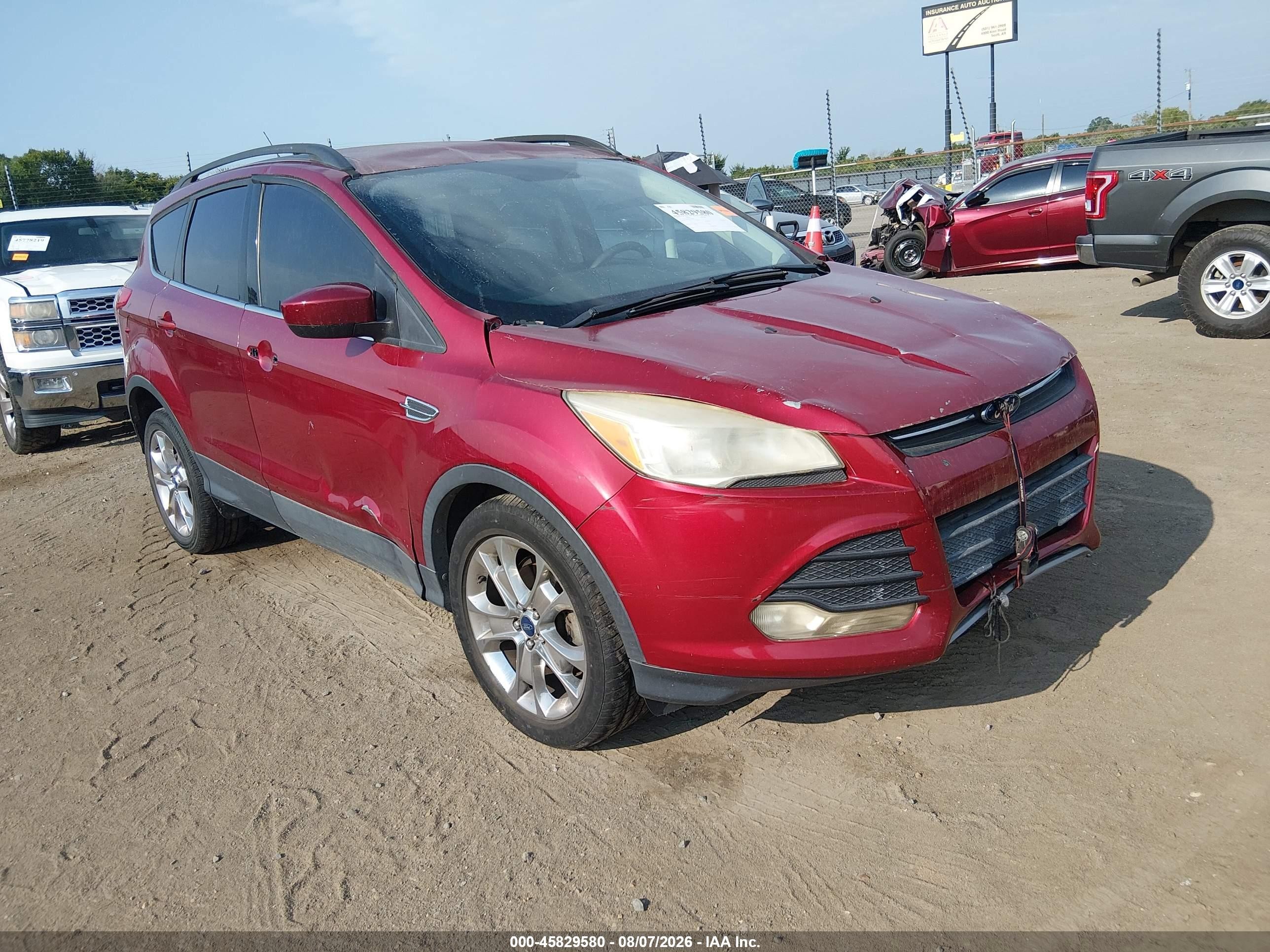2014 Ford Escape Se Red vin: 1FMCU0GX8EUC29901