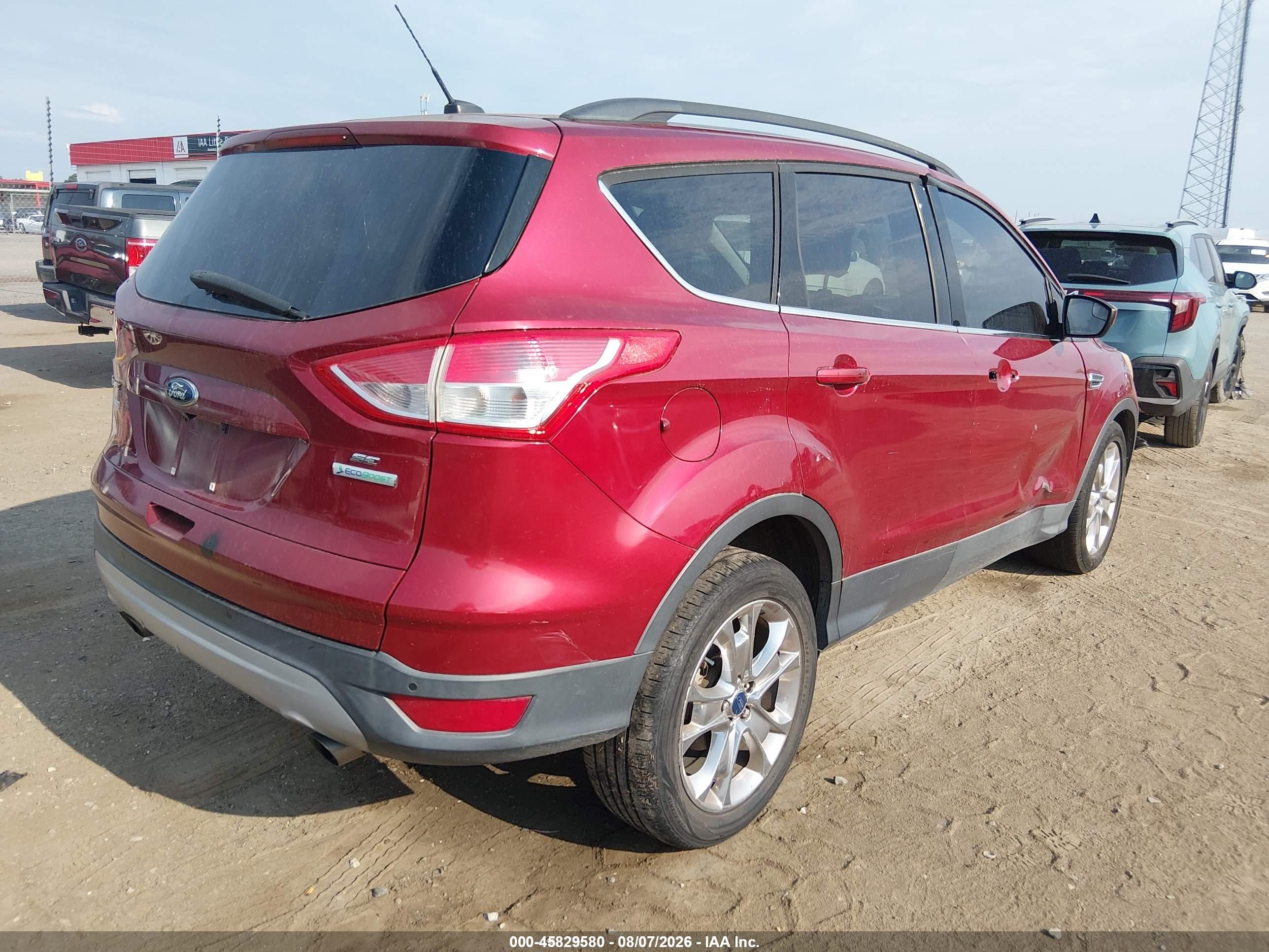 2014 Ford Escape Se Red vin: 1FMCU0GX8EUC29901