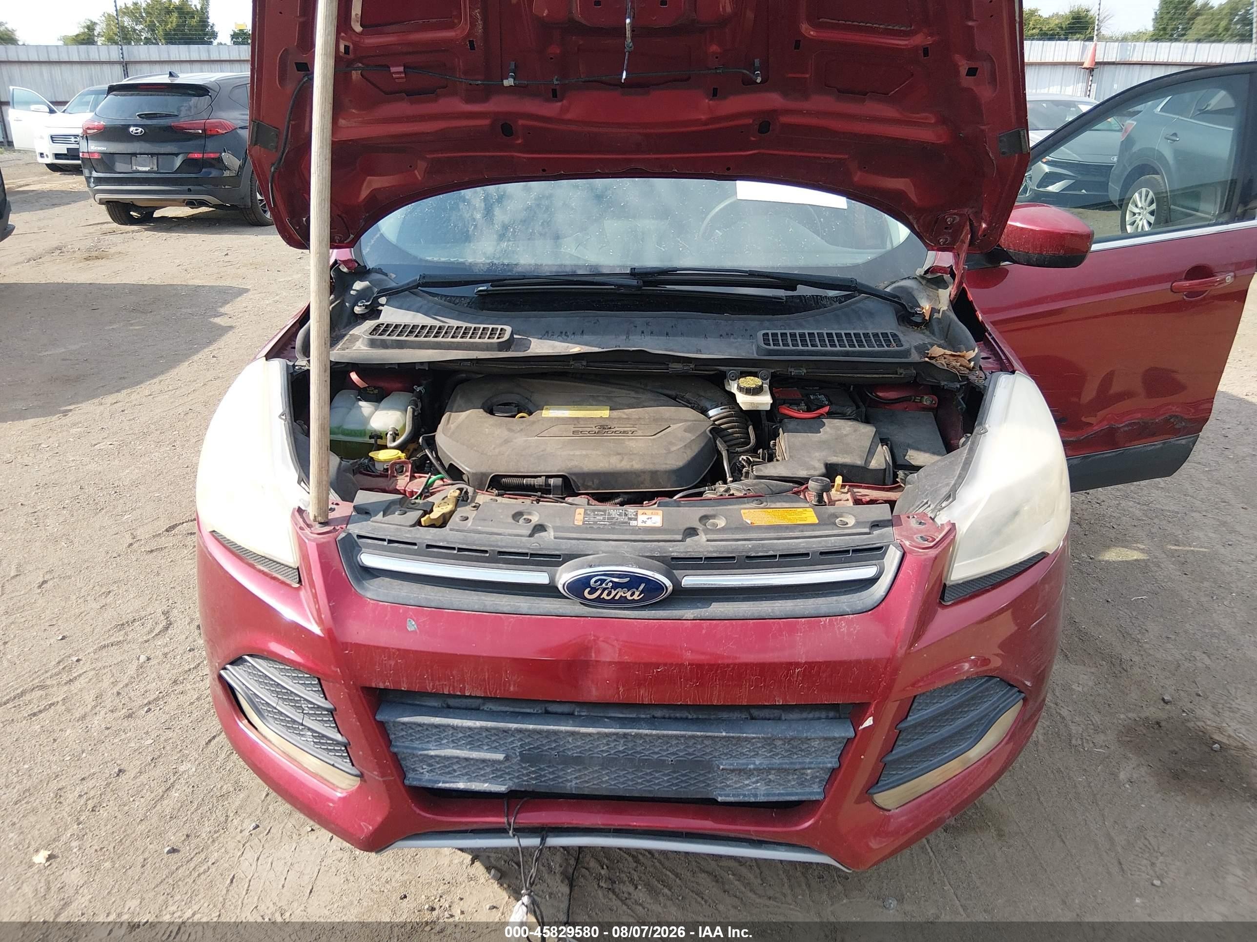 2014 Ford Escape Se Red vin: 1FMCU0GX8EUC29901