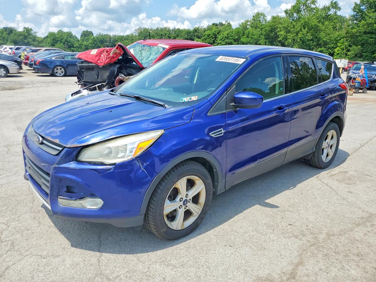 2014 Ford Escape Se Blue vin: 1FMCU0GX8EUD10185
