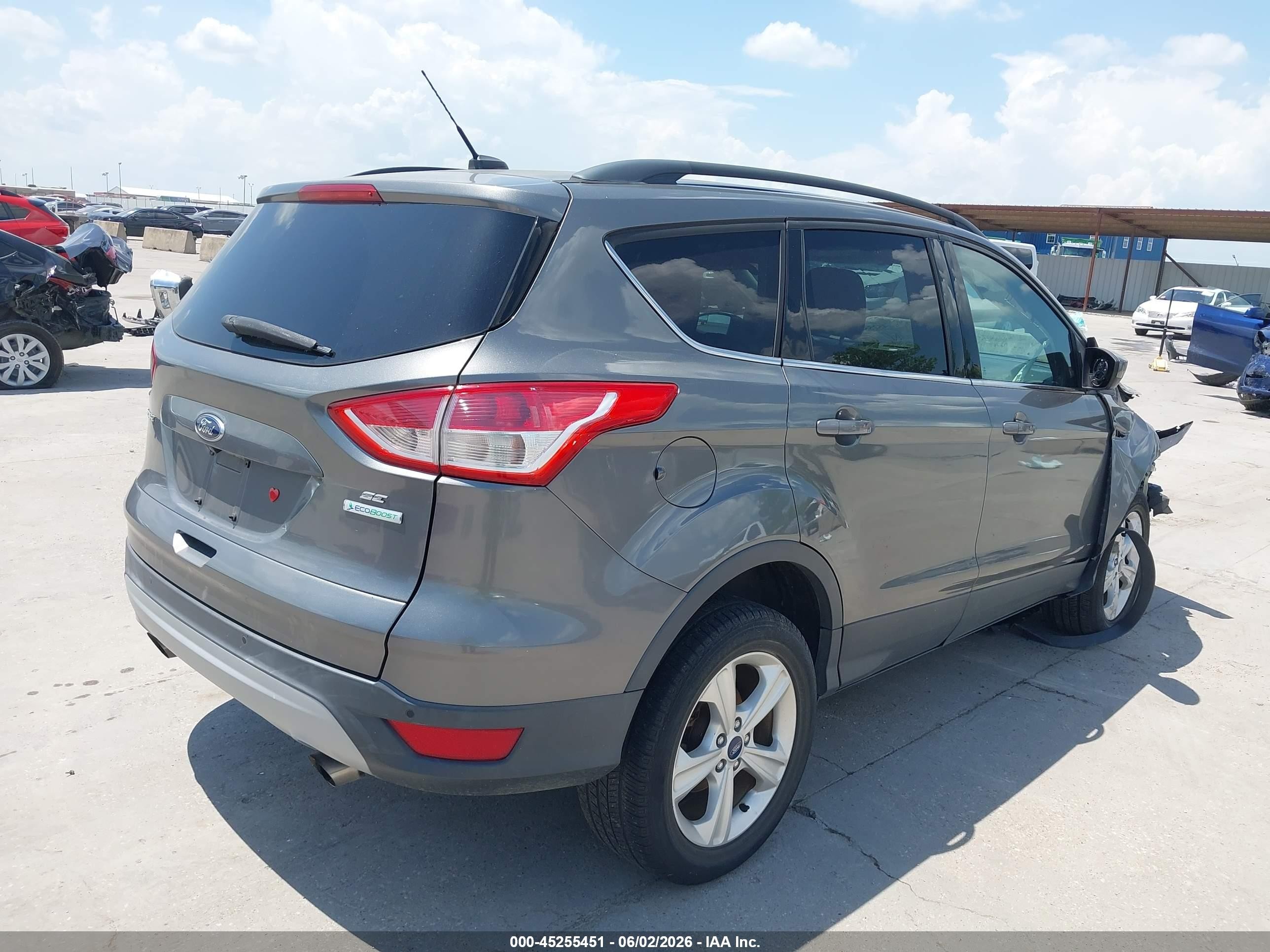 2014 Ford Escape Se Gray vin: 1FMCU0GX8EUD24197