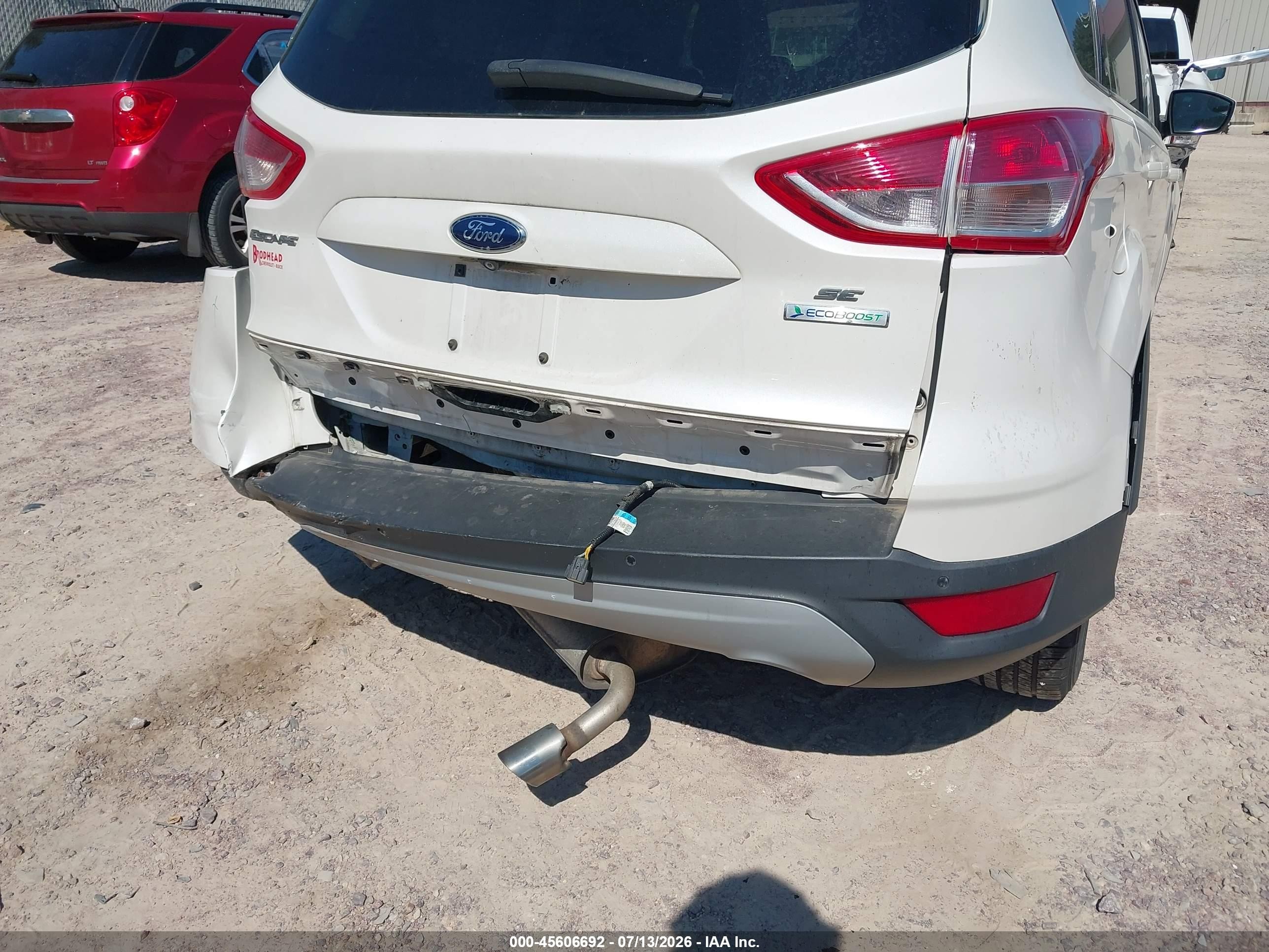 2014 Ford Escape Se Белый vin: 1FMCU0GX8EUD57572
