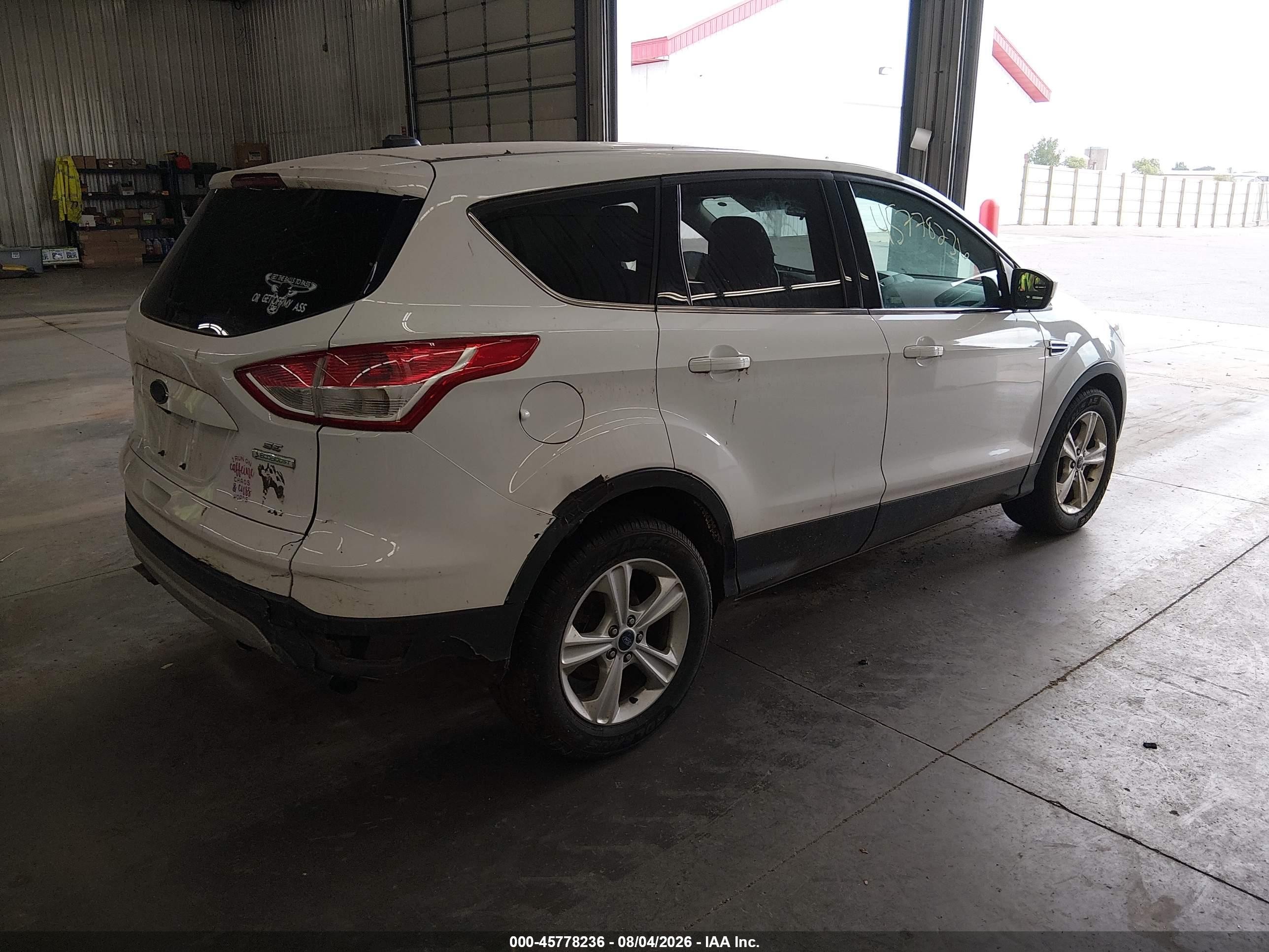 2014 Ford Escape Se Белый vin: 1FMCU0GX8EUD87574