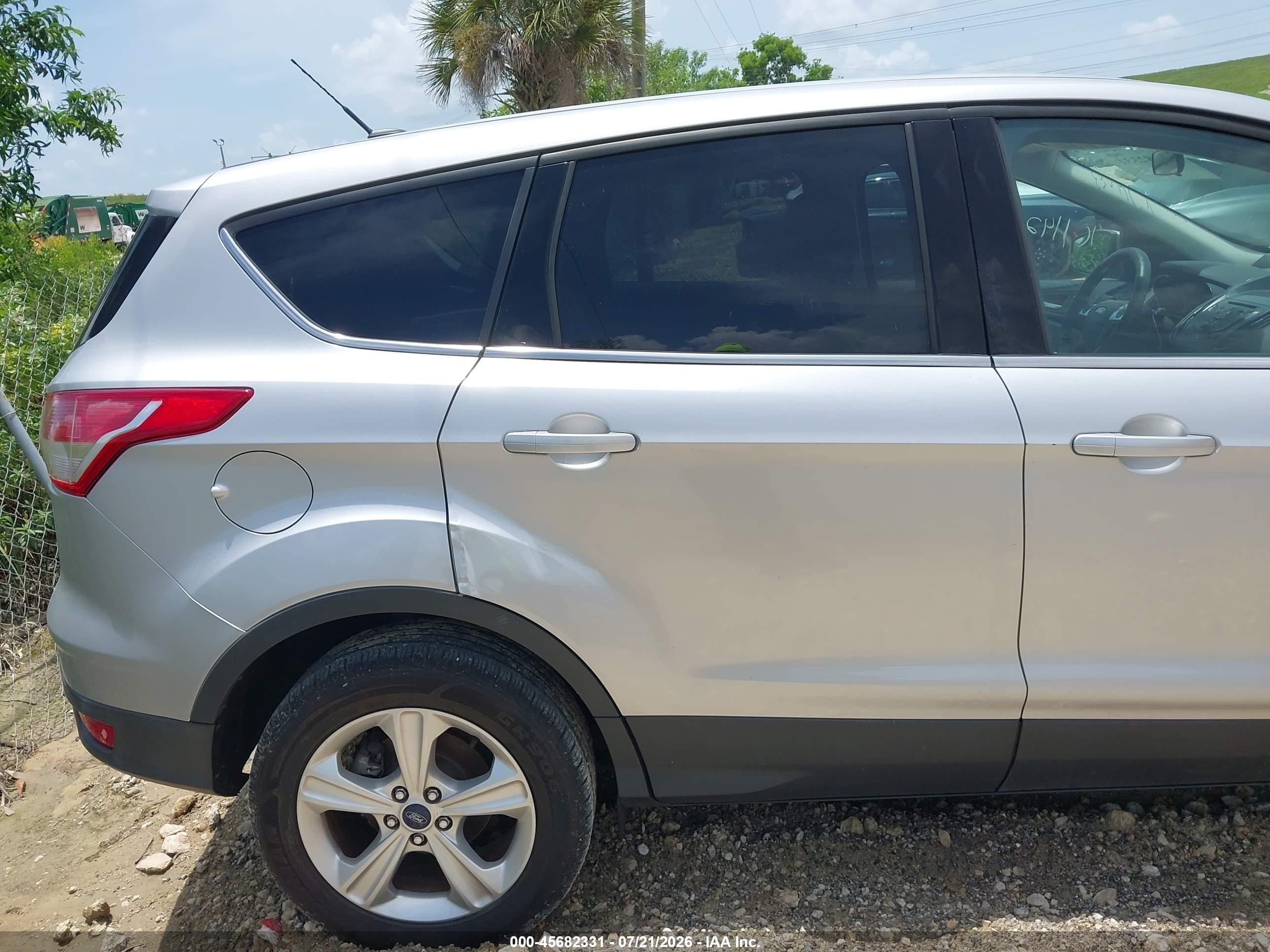2014 Ford Escape Se Silver vin: 1FMCU0GX8EUE21142