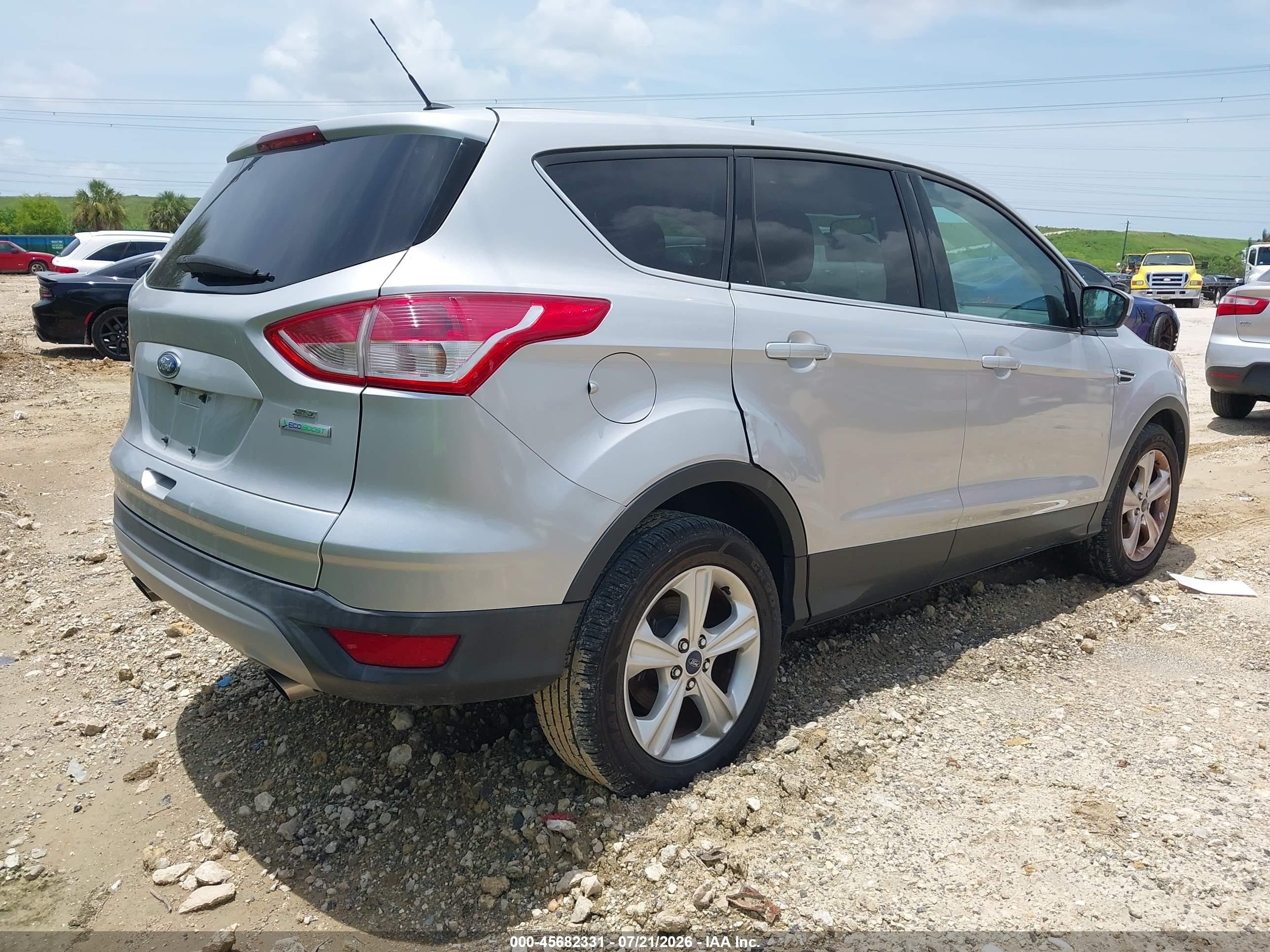 2014 Ford Escape Se Silver vin: 1FMCU0GX8EUE21142
