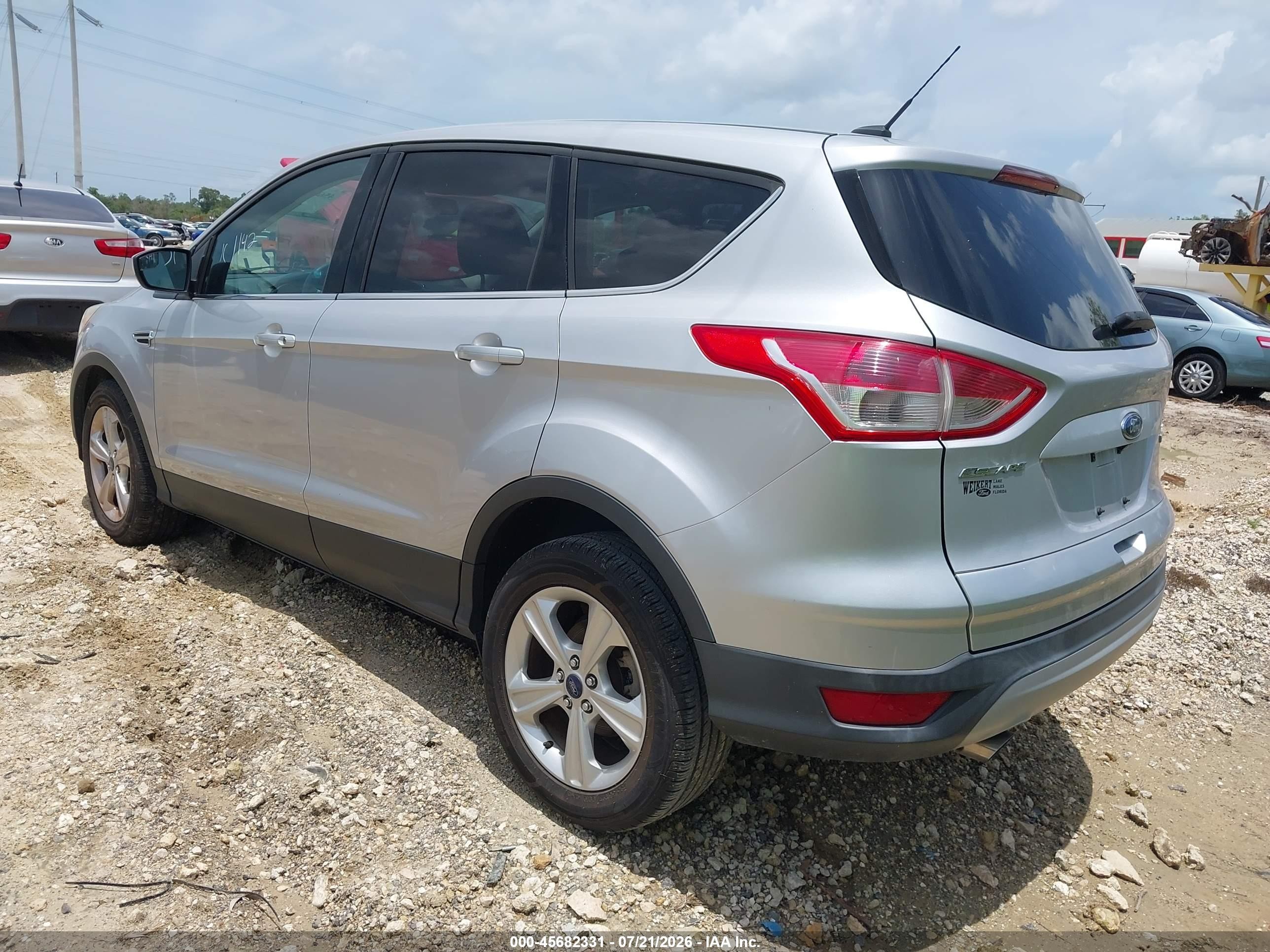2014 Ford Escape Se Silver vin: 1FMCU0GX8EUE21142
