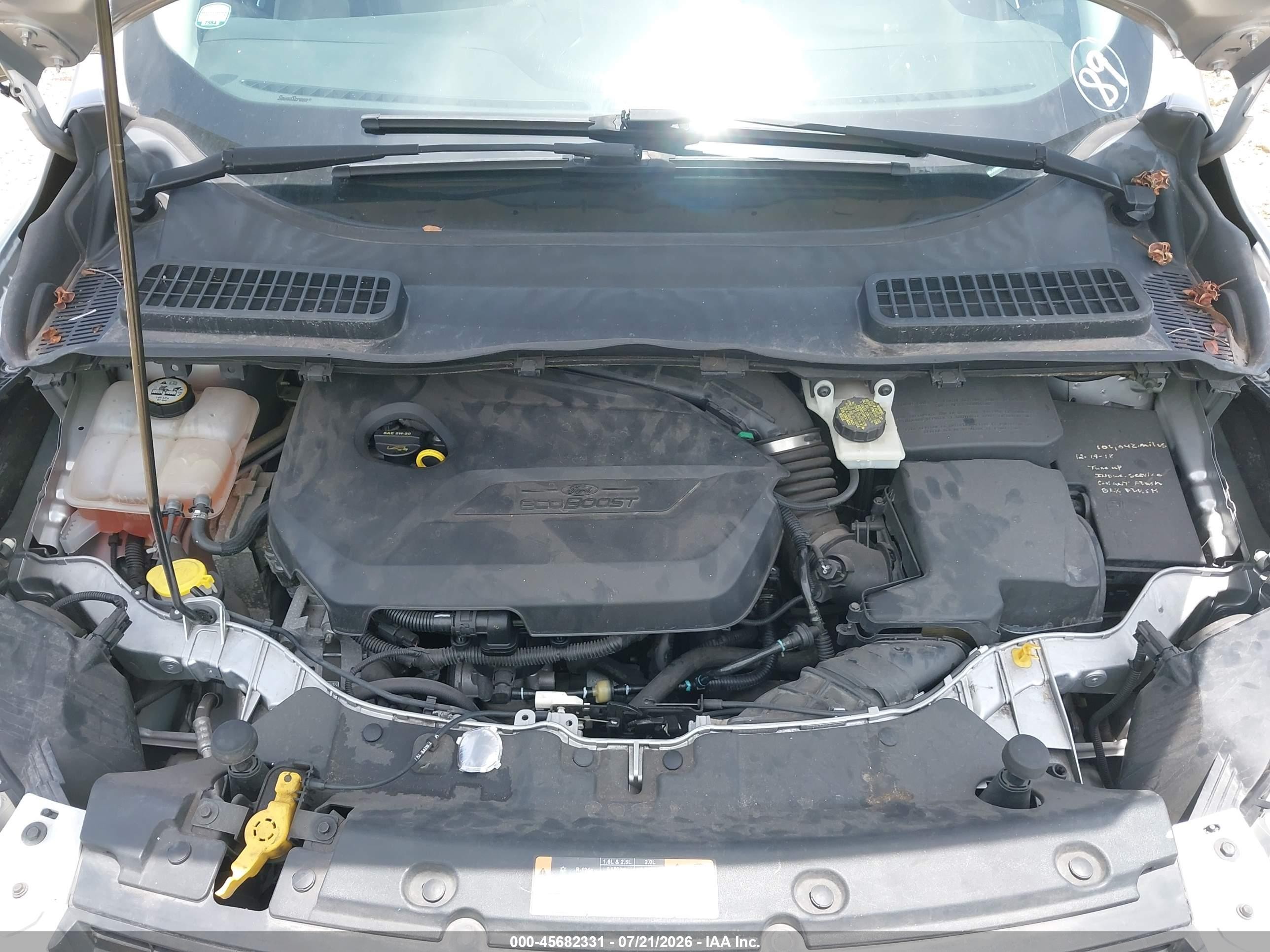 2014 Ford Escape Se Silver vin: 1FMCU0GX8EUE21142