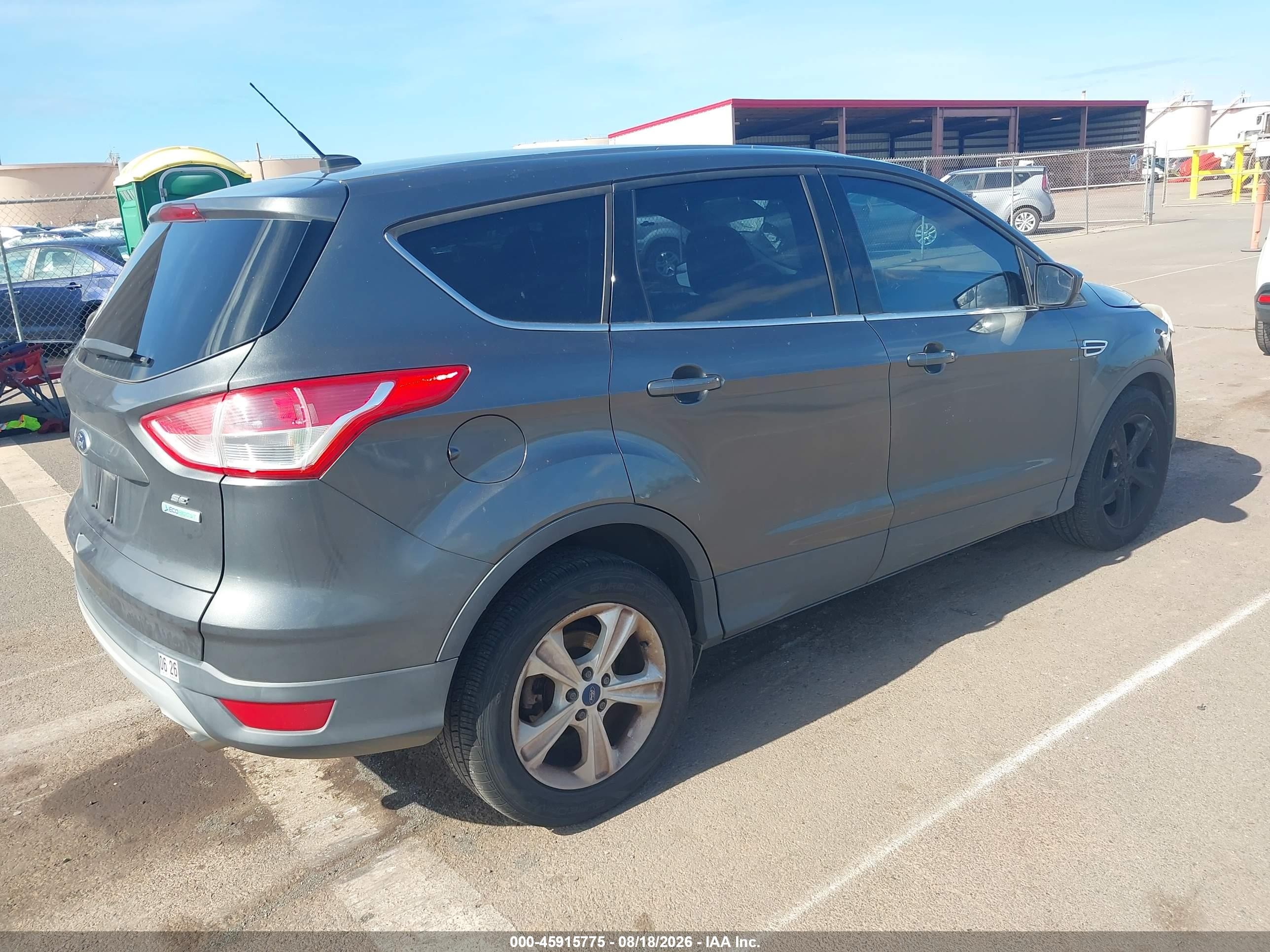 2015 Ford Escape Se Gray vin: 1FMCU0GX8FUA41803