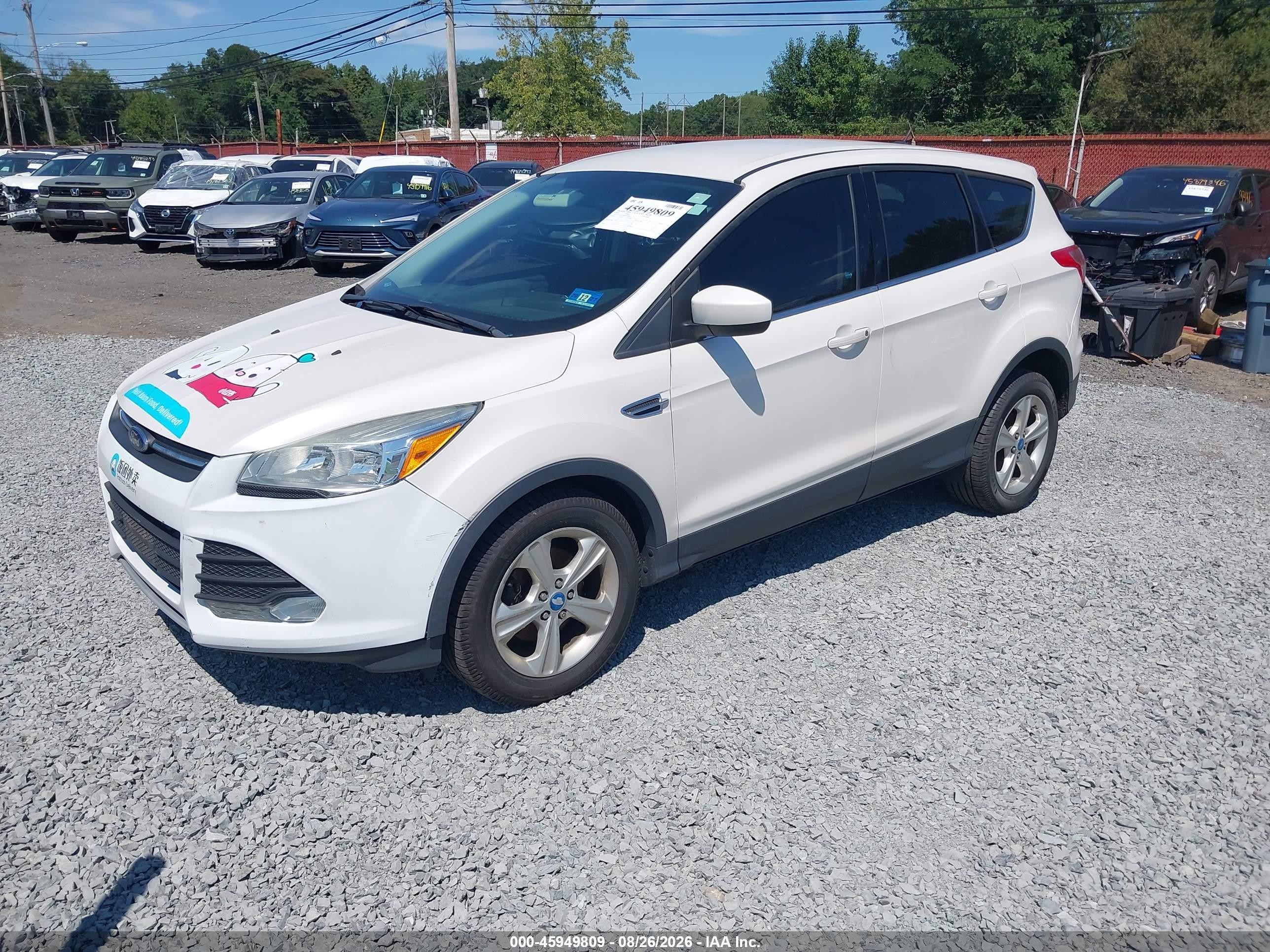 2015 Ford Escape Se White vin: 1FMCU0GX8FUB59964